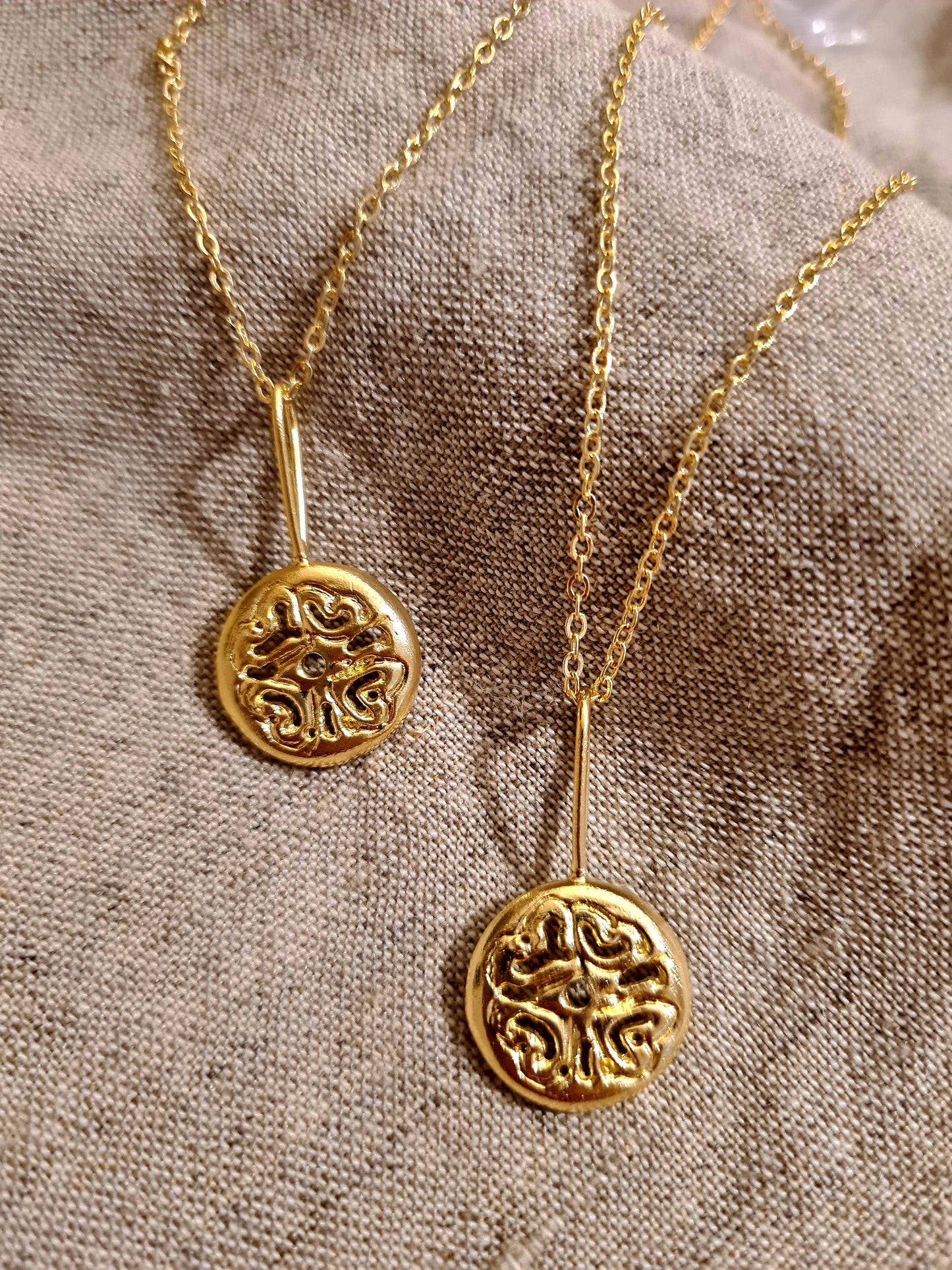Ancient Lace Necklace Gold Plated
