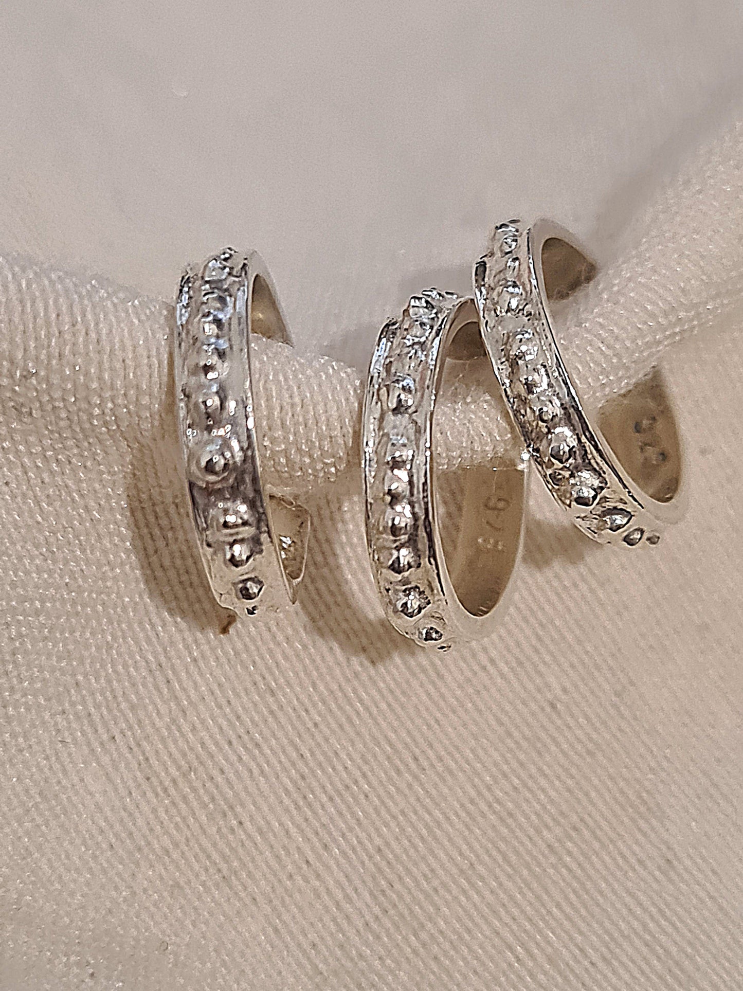 Beaded Roman Cuff Silver