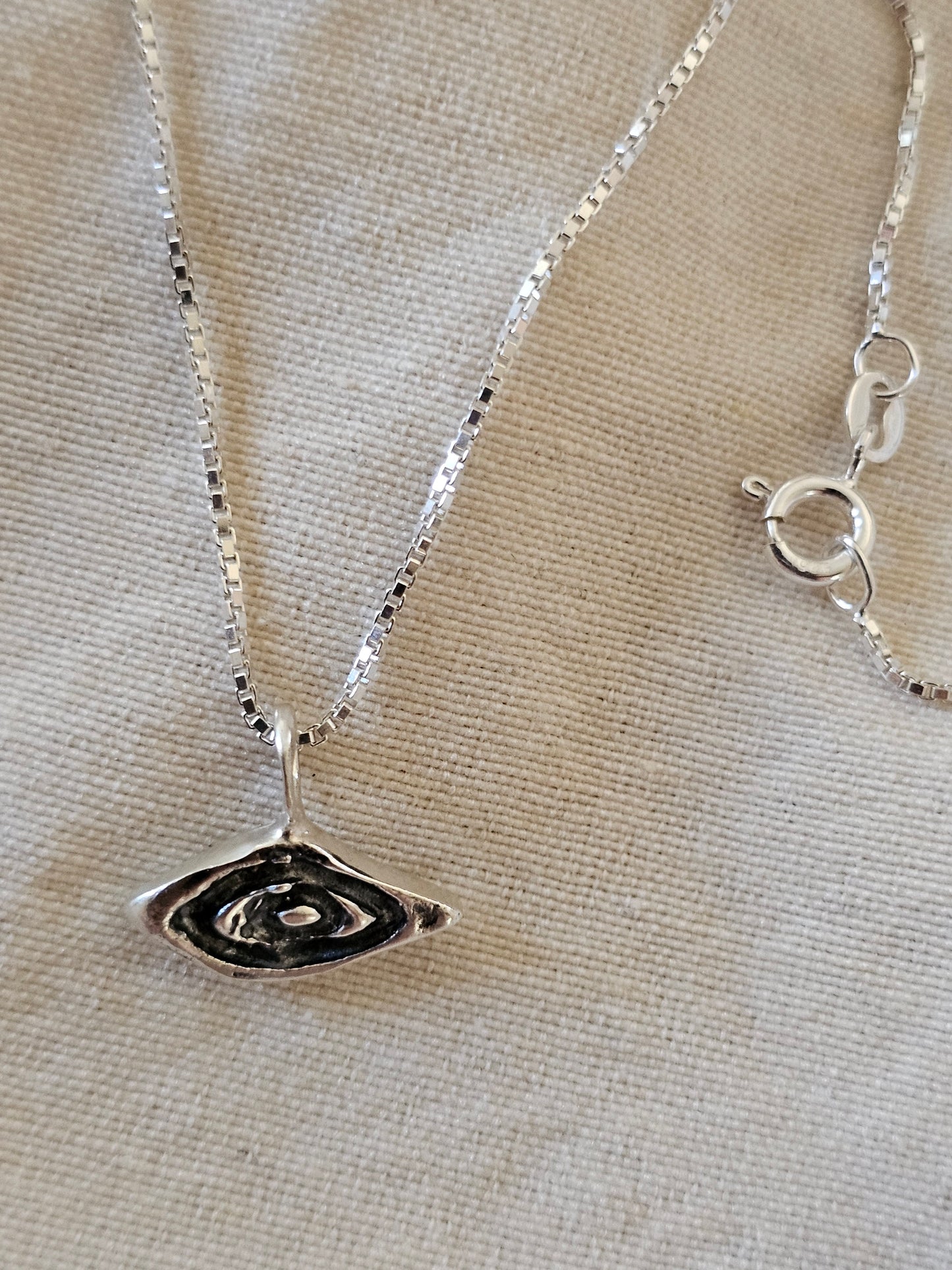 Ethnic Eye Amulet Silver
