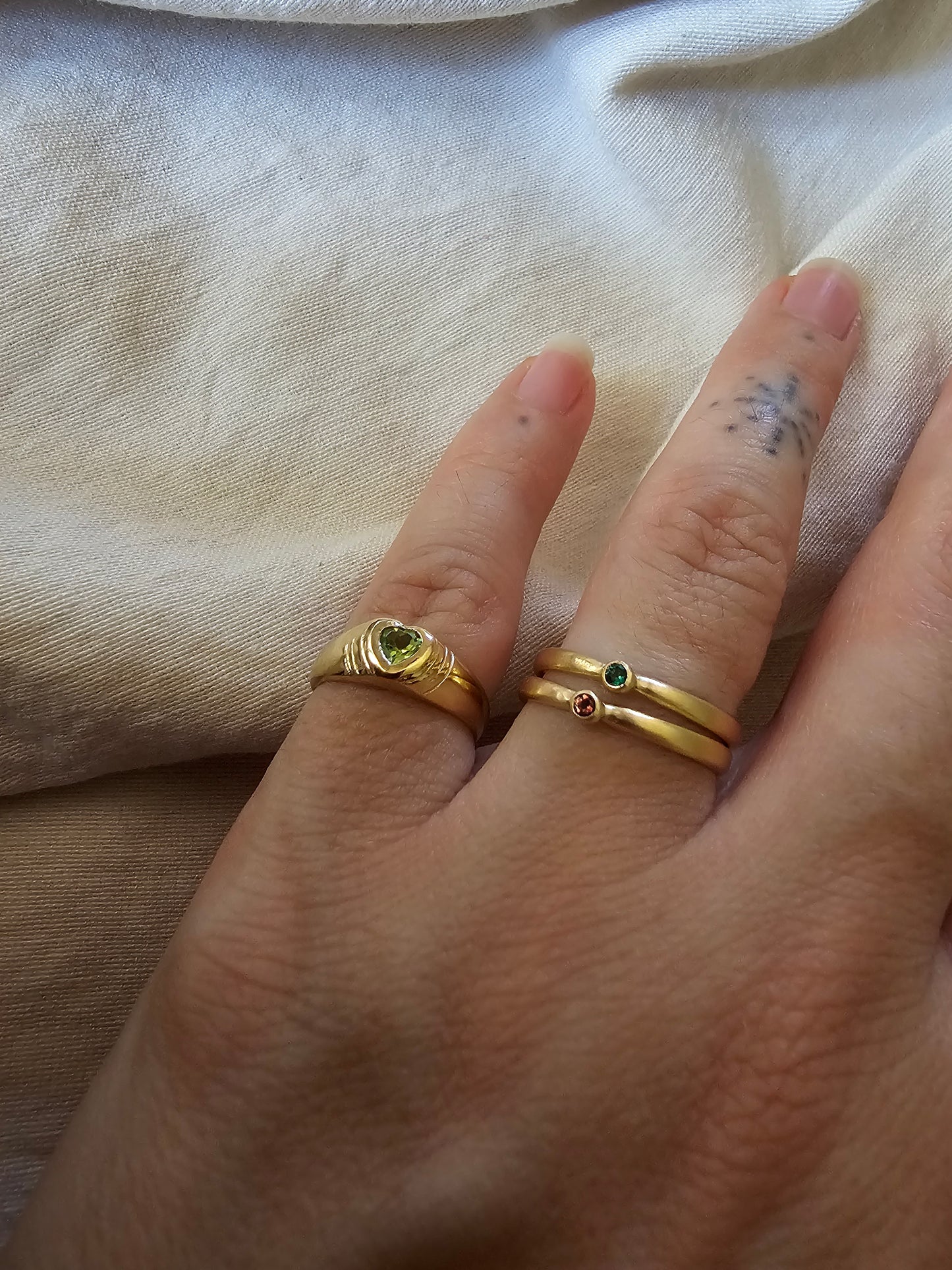 Heart Pinky Ring Gold Plated