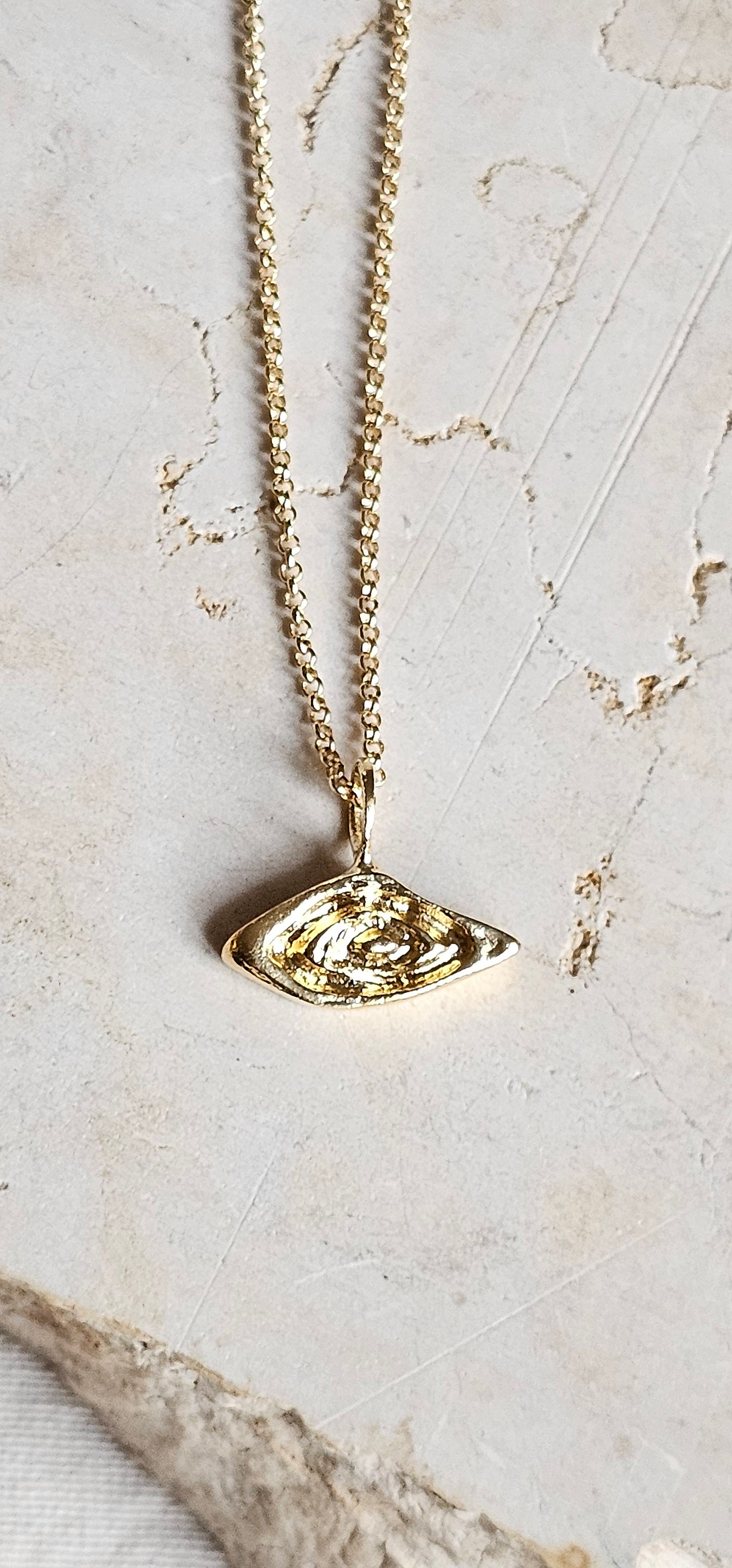 Ethnic Eye Amulet Gold Plated