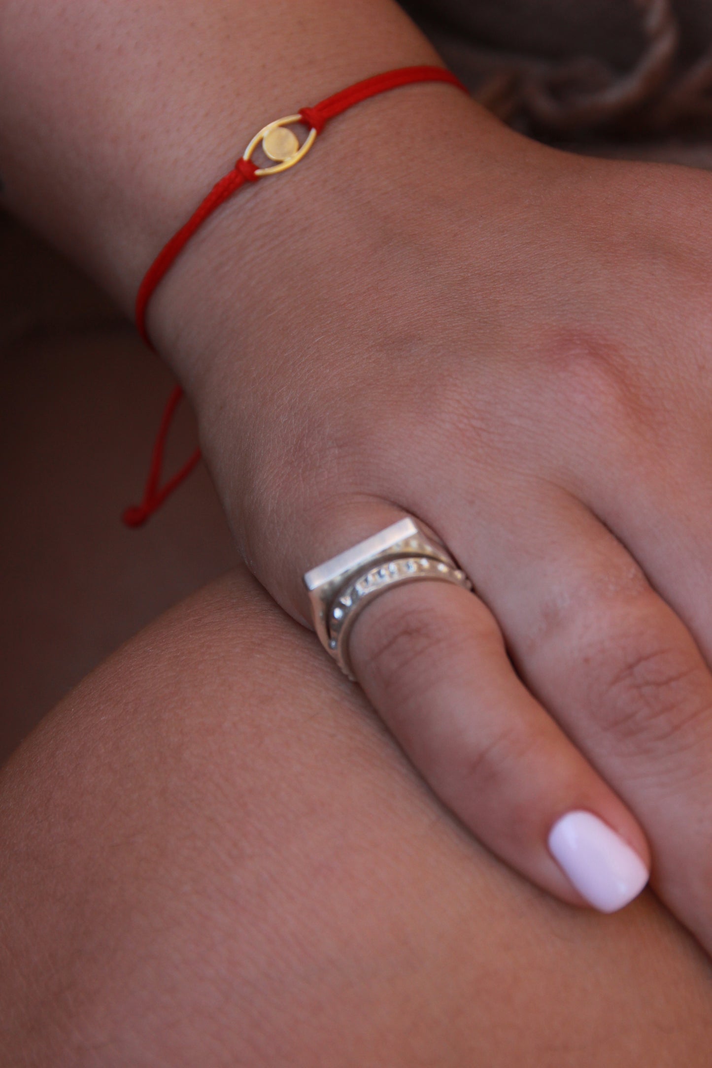 Eye Thread Bracelet Gold Plated