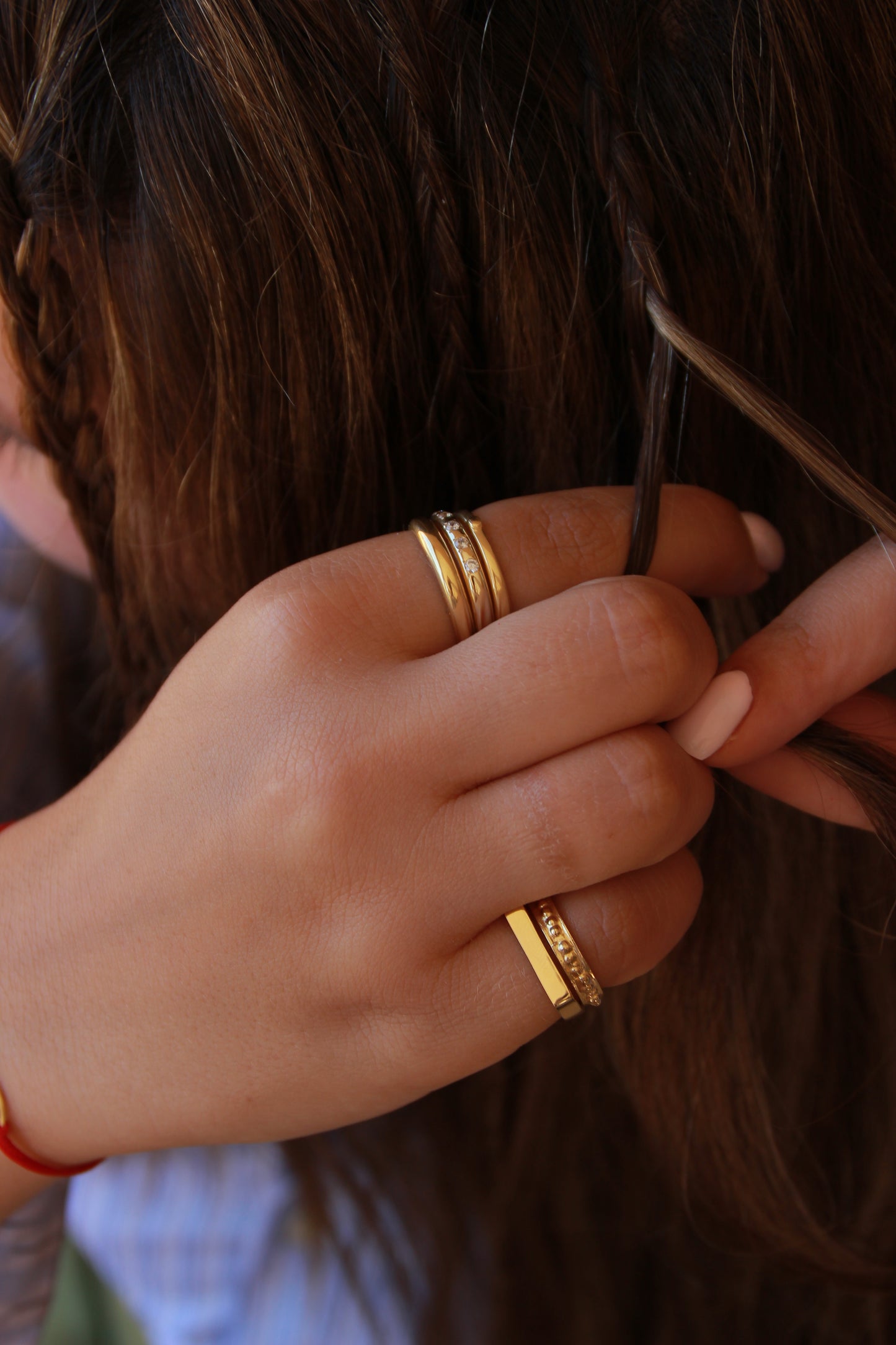 Bar Signet Ring Gold Plated