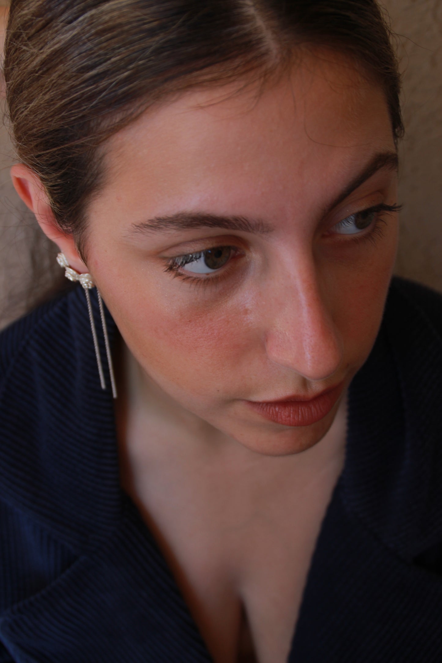 Rose Stud Earrings Silver