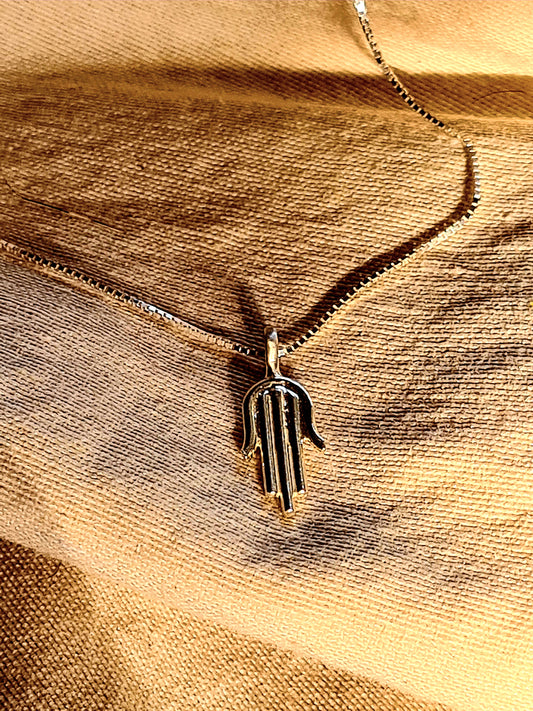 Hamsika Amulet Necklace Silver