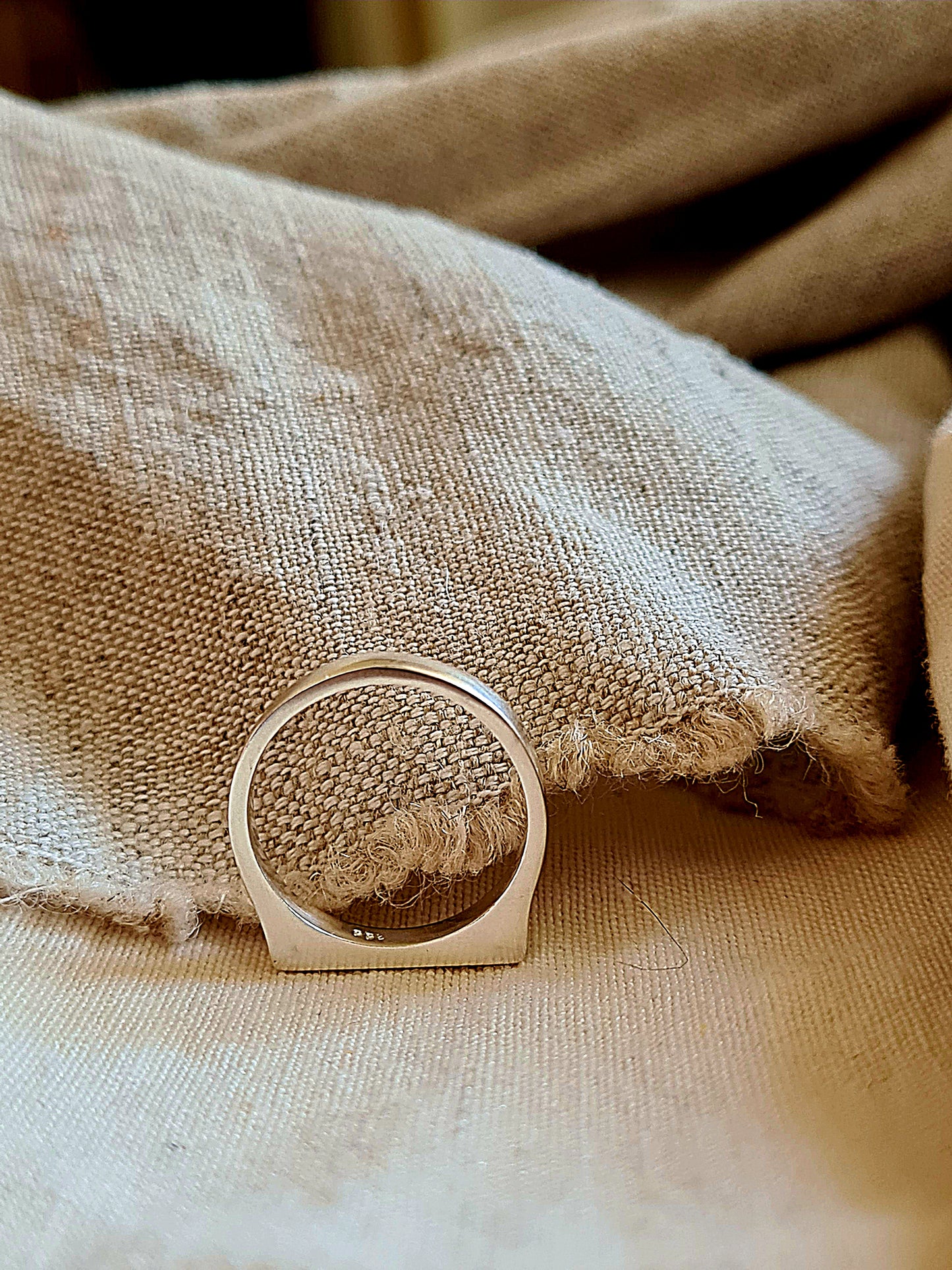 Bar Signet Ring Silver