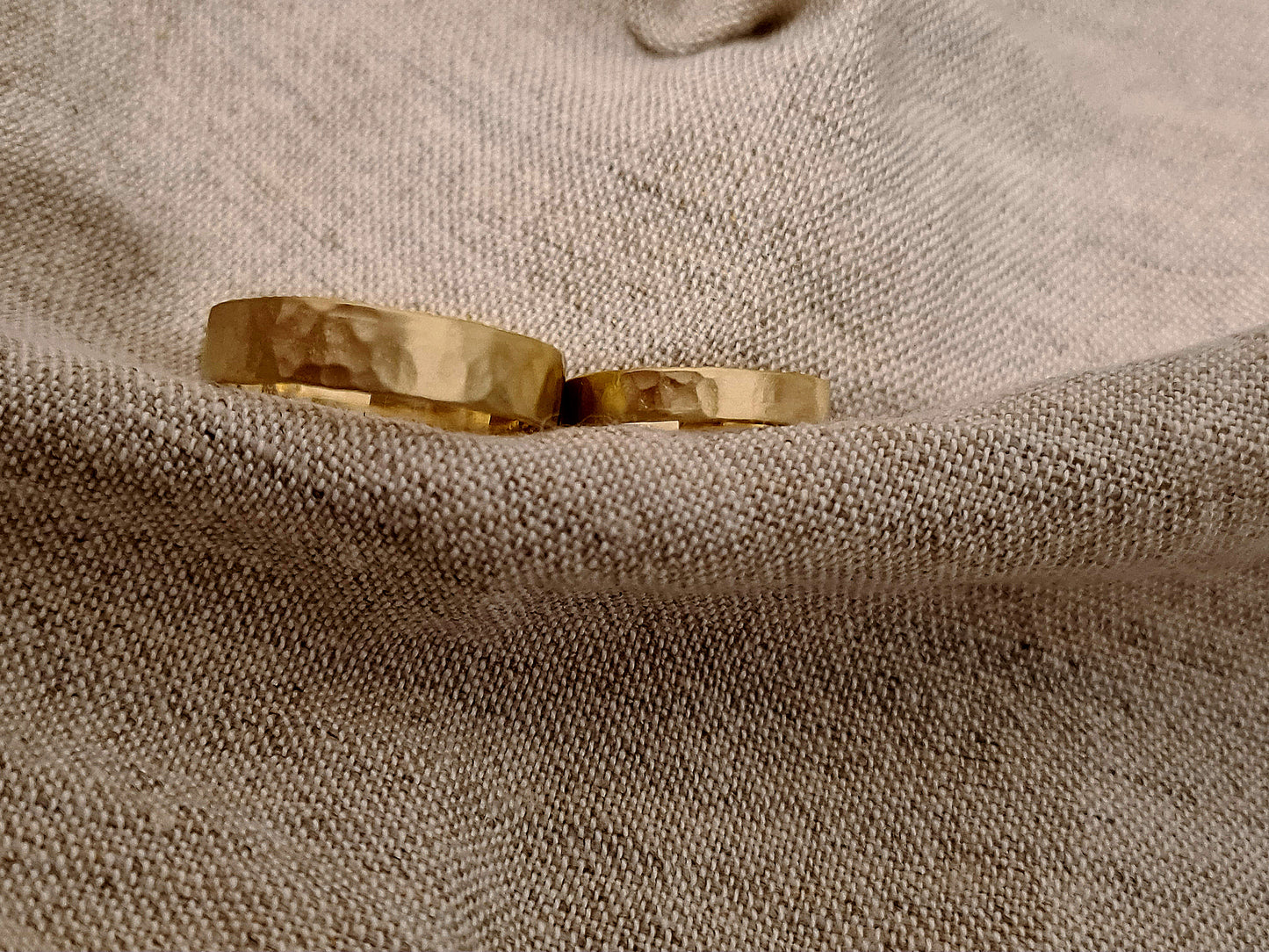 Hammered Wedding Bands 14K