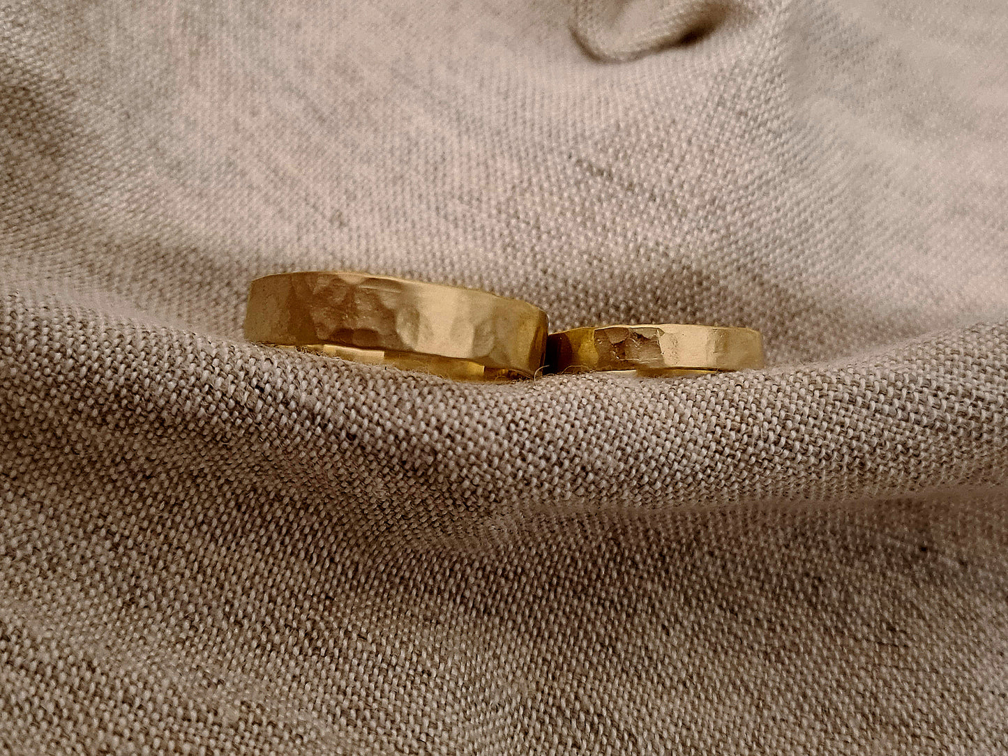 Hammered Wedding Bands 14K