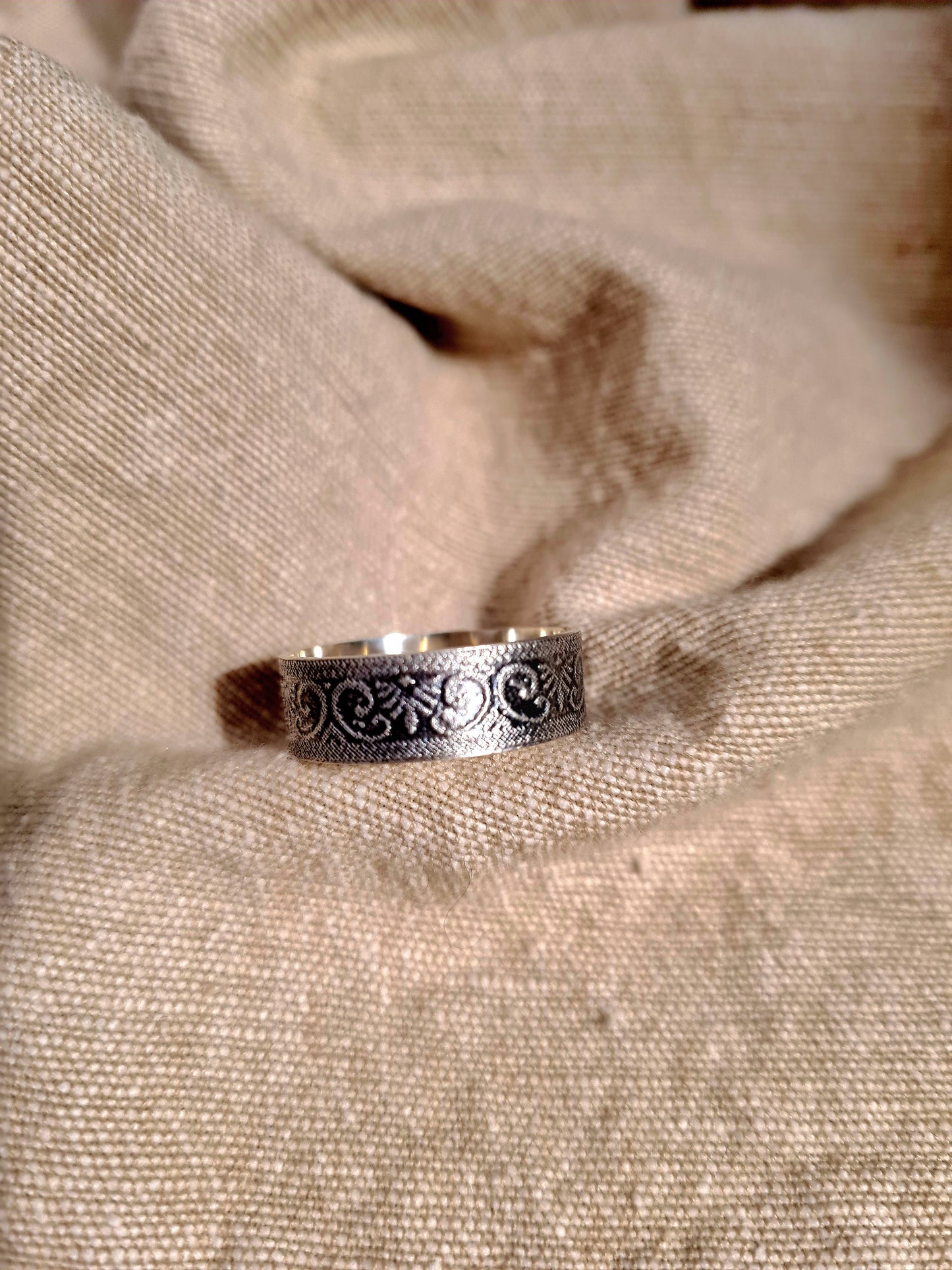 Ethnic Pattern Ring Silver