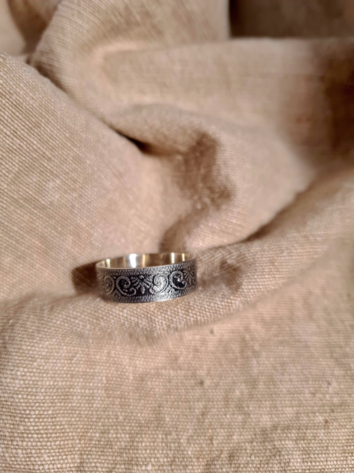 Ethnic Pattern Ring Silver