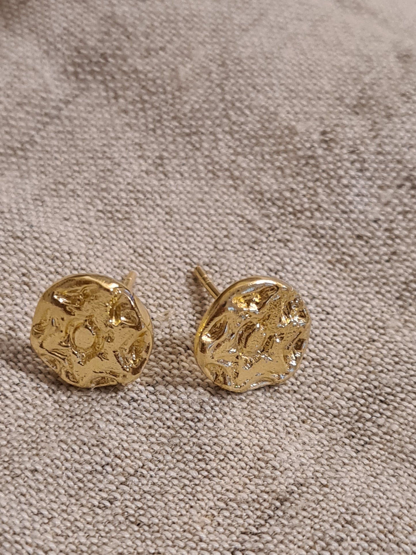 Six Petal Rose Studs Gold Plated