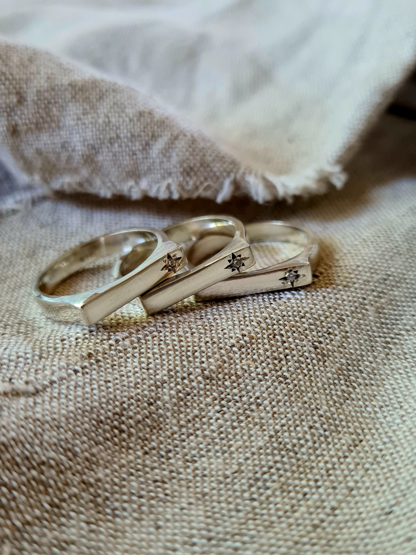 Bar Signet Ring Silver