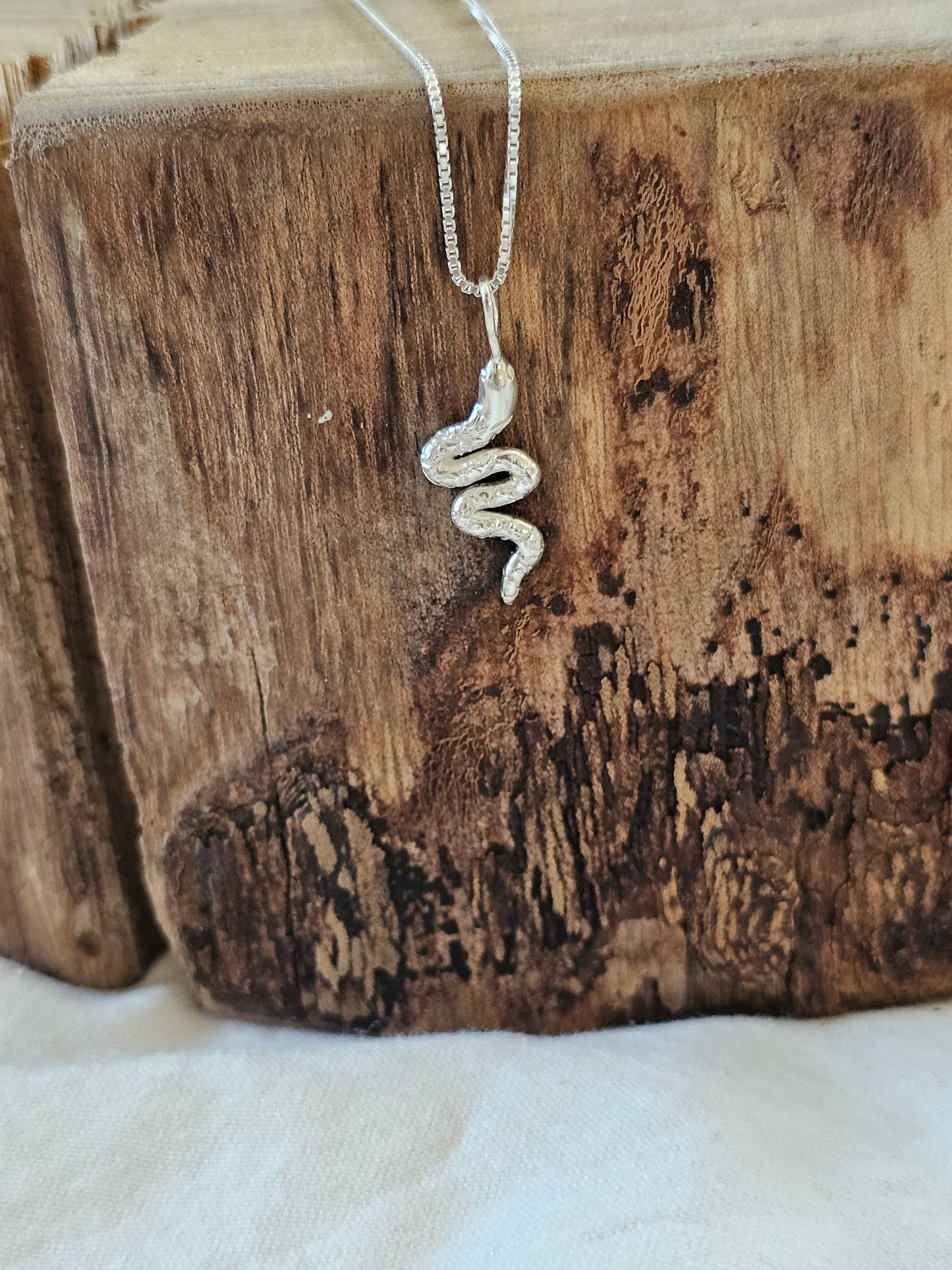 Ancient Snake Necklace Silver