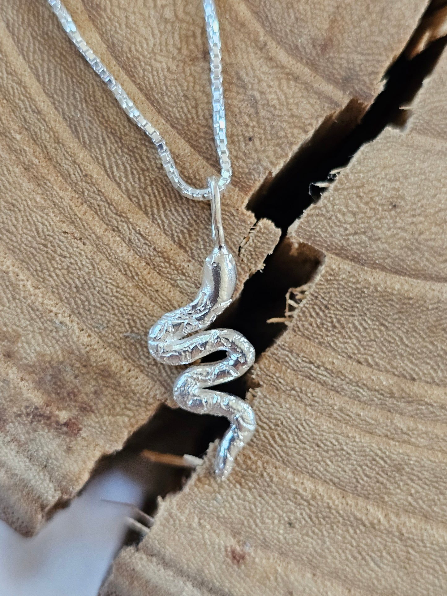 Ancient Snake Necklace Silver