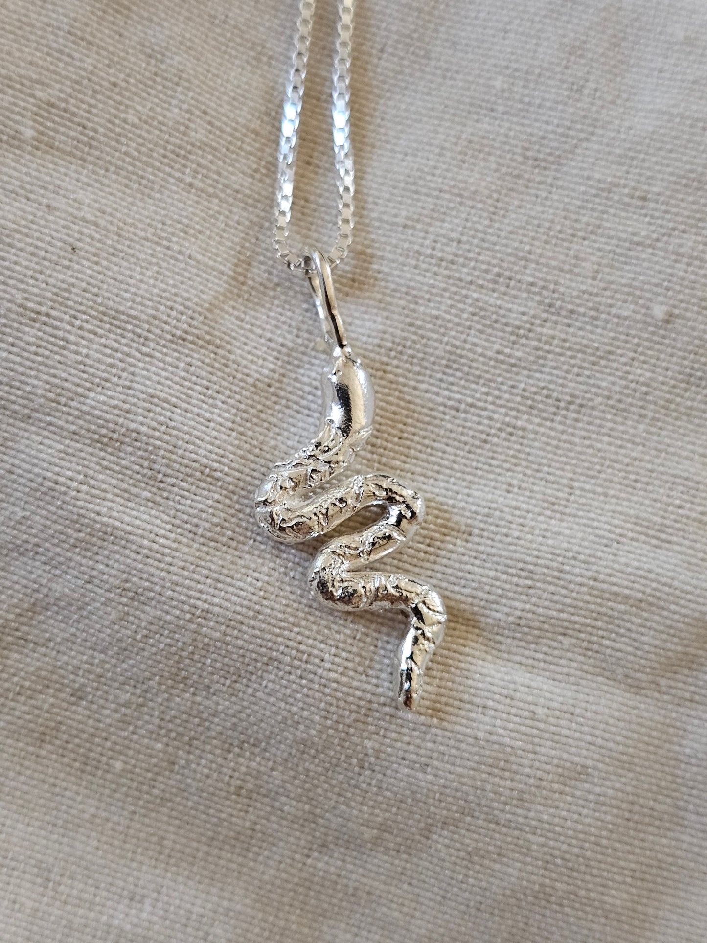 Ancient Snake Necklace Silver