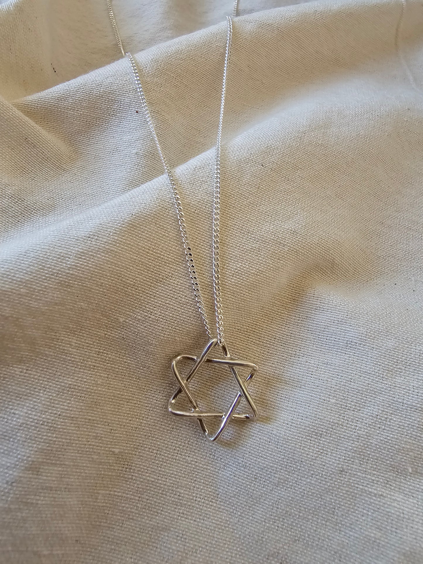 Star of David Amulet Big Silver