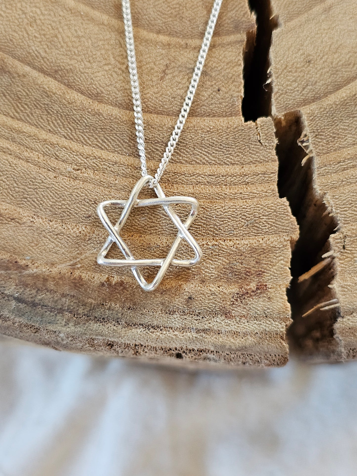 Star of David Amulet Big Silver