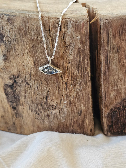 Ethnic Eye Amulet Silver