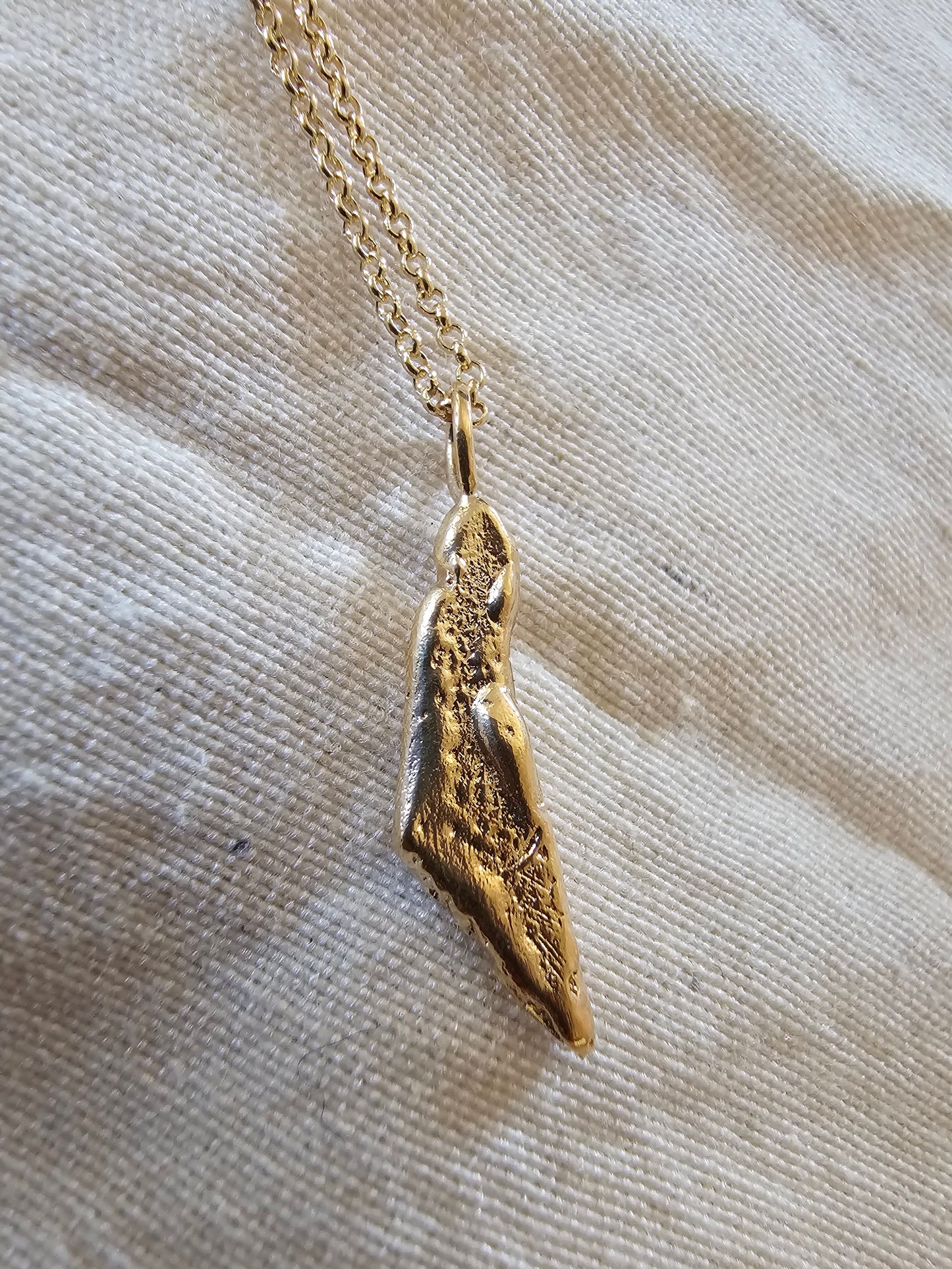 Israel Amulet Necklace Gold Plated