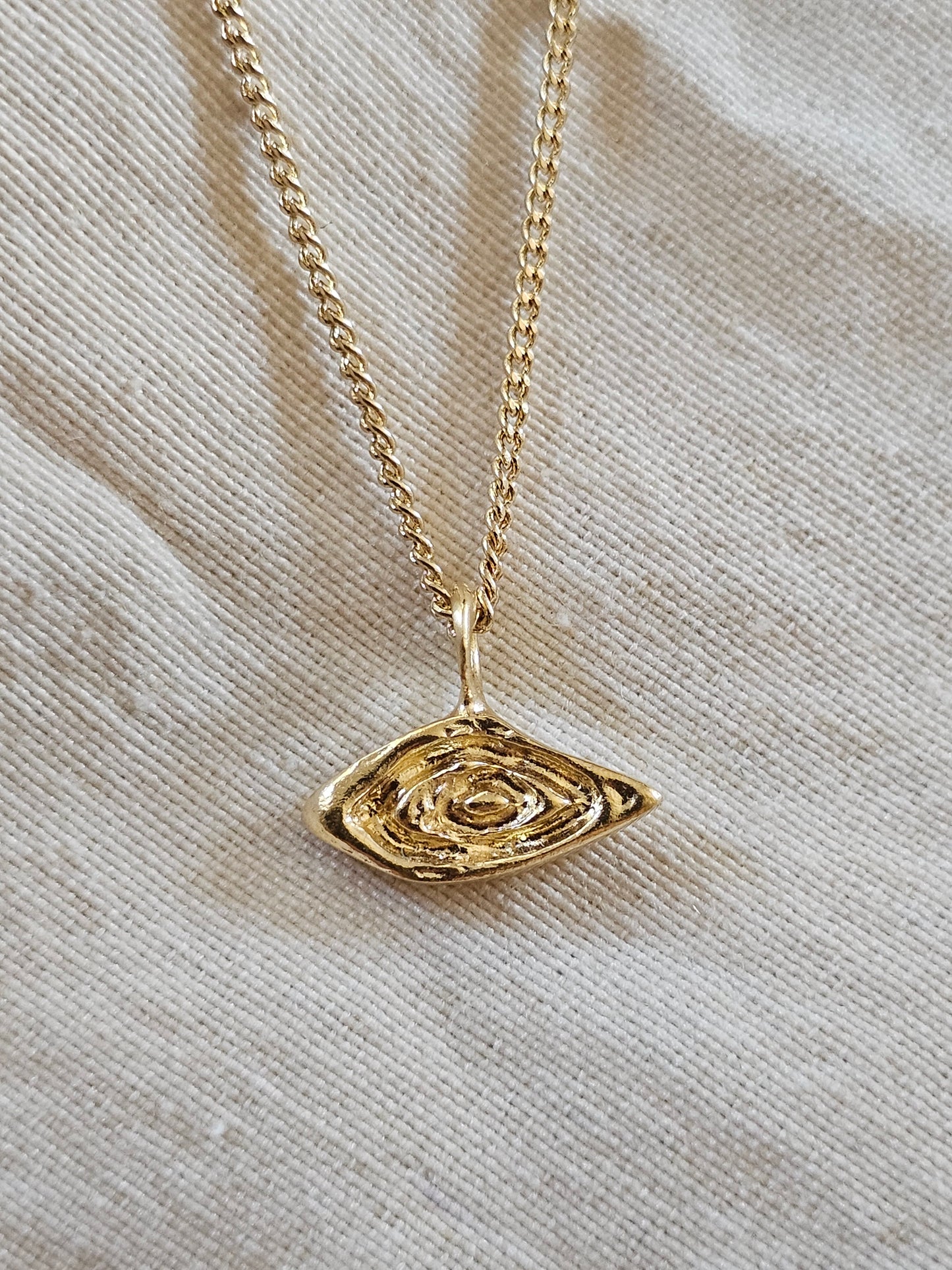 Ethnic Eye Amulet Gold Plated