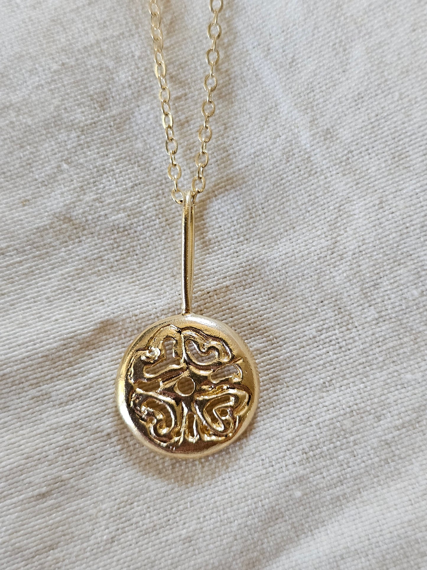 Ancient Lace Necklace Gold Plated