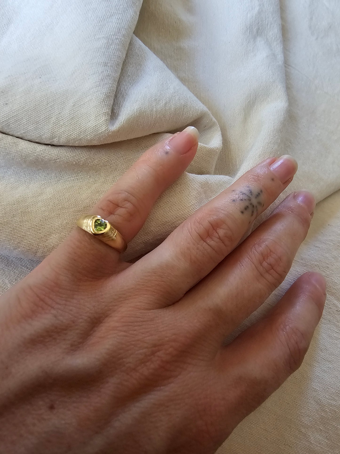 Heart Pinky Ring Gold Plated