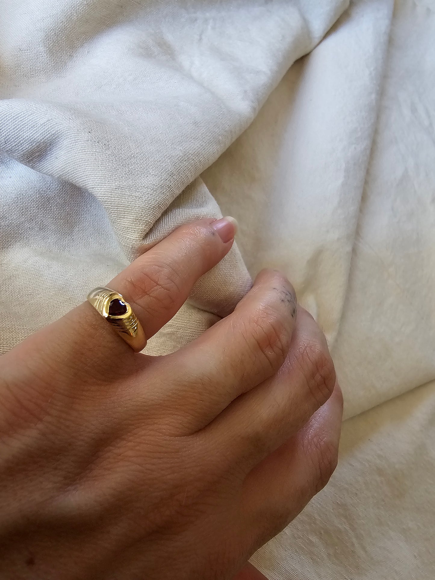 Heart Pinky Ring Gold Plated