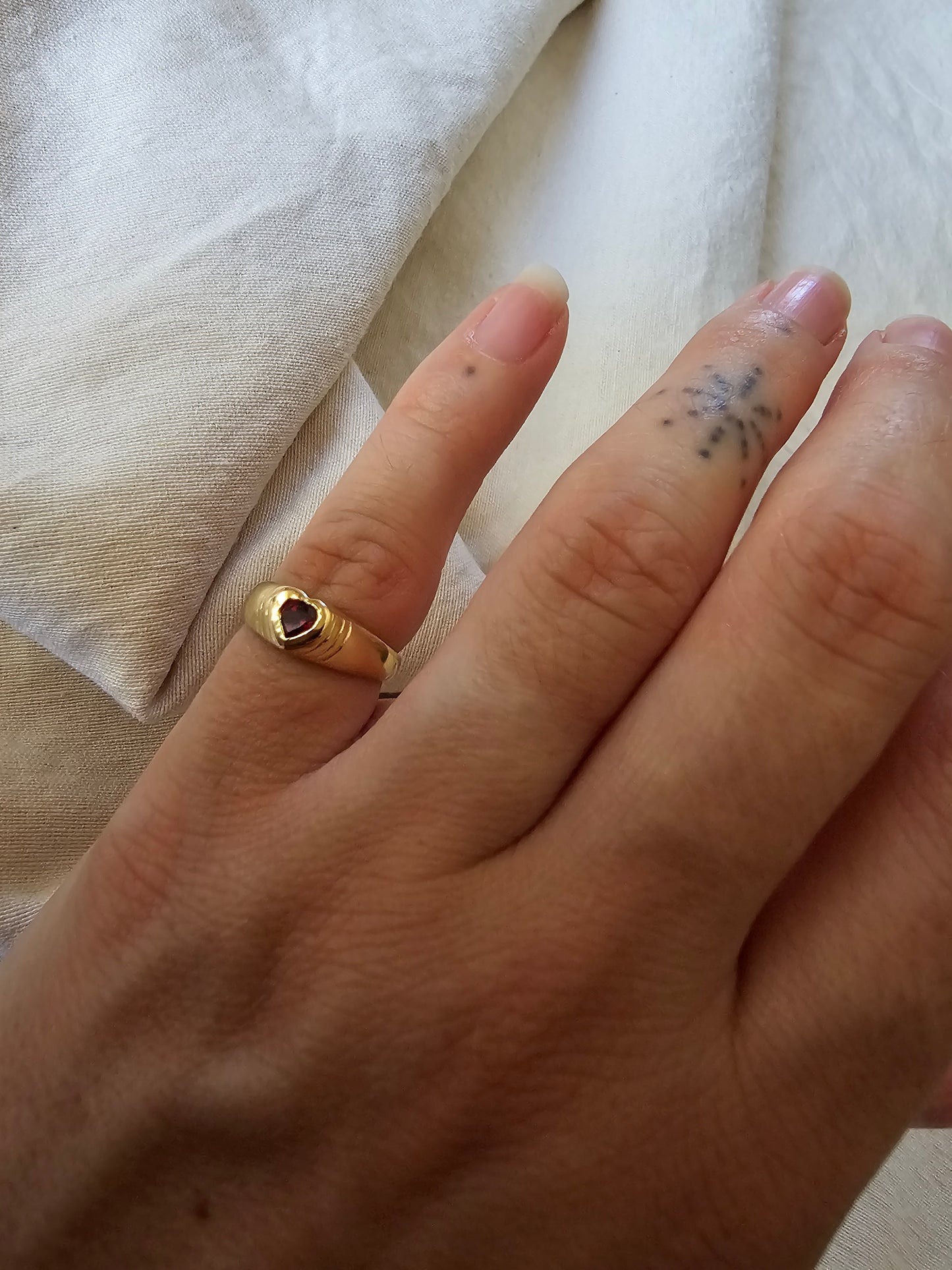 Heart Pinky Ring Gold Plated