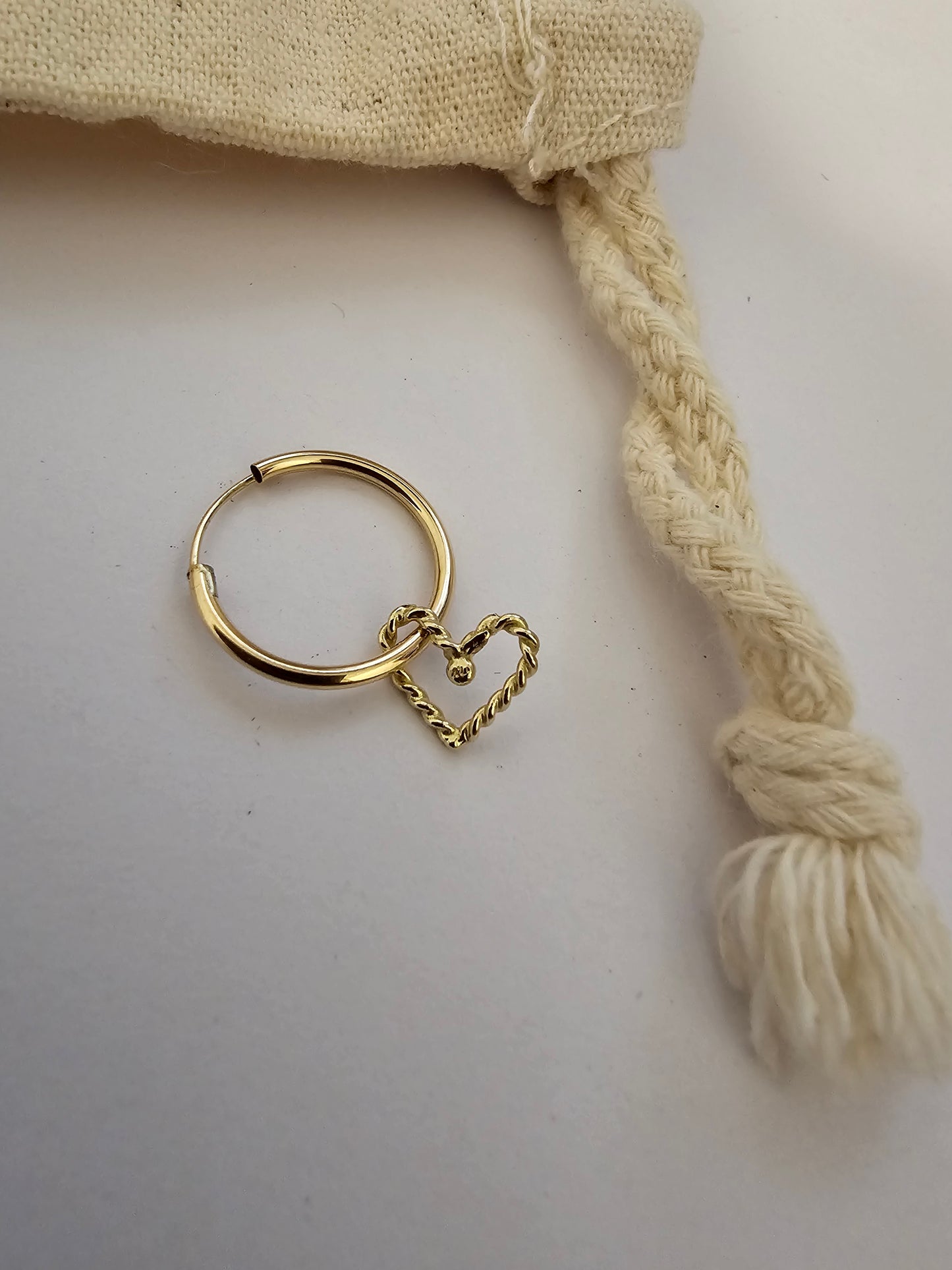 Heart Hoops 14K