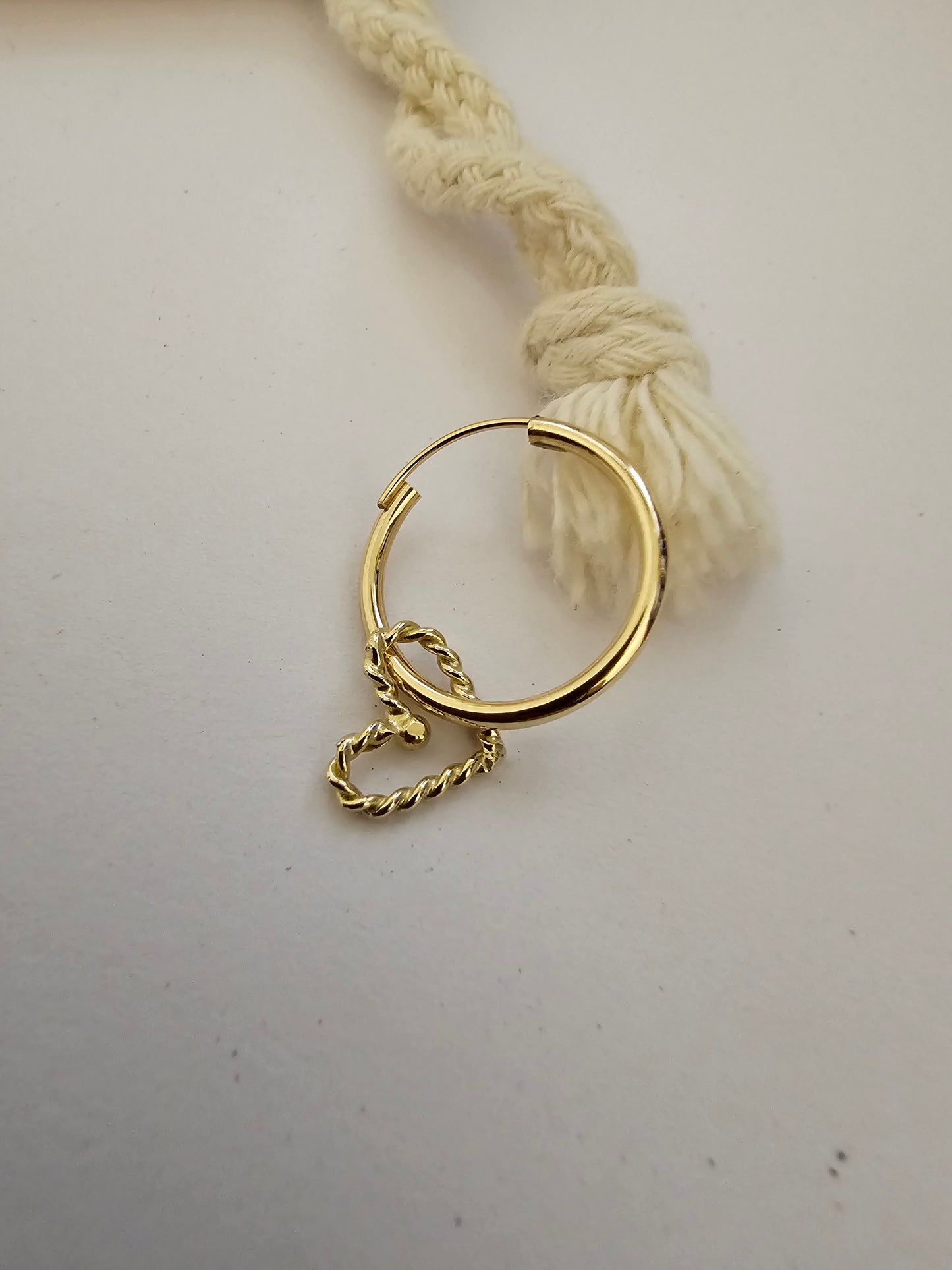 Heart Hoops 14K