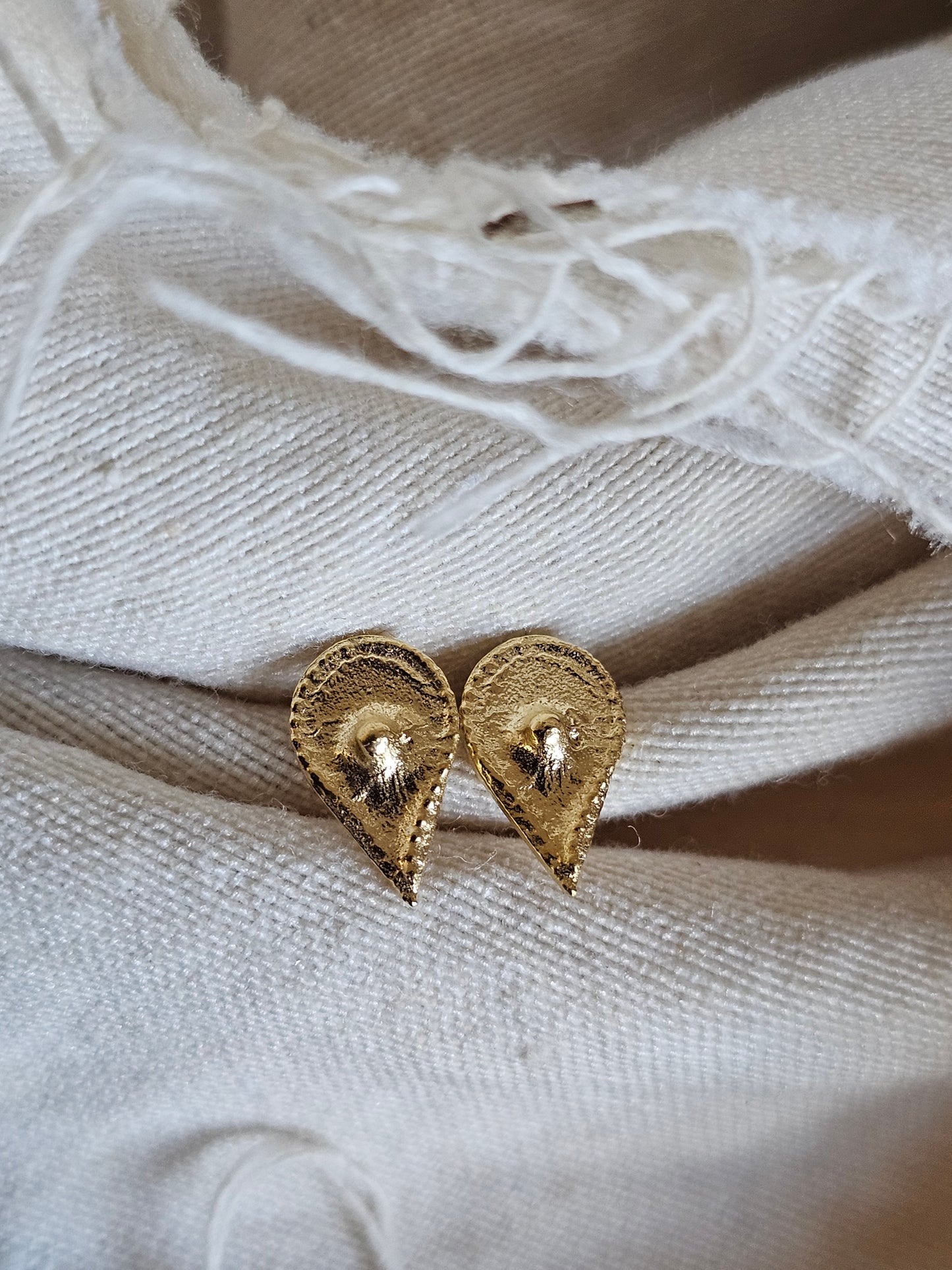 Drop Stud Earrings 14K