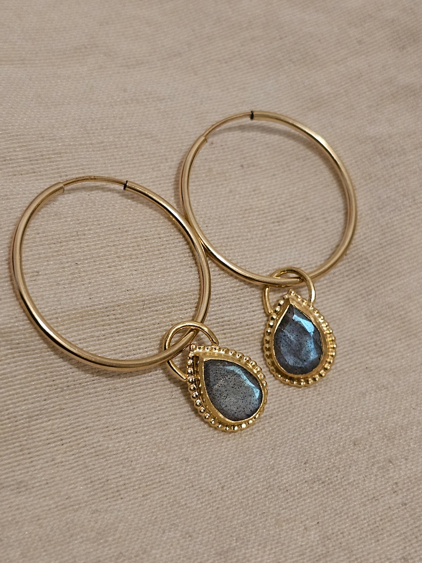 Royal Pear Hoop Earrings Gold-Filled