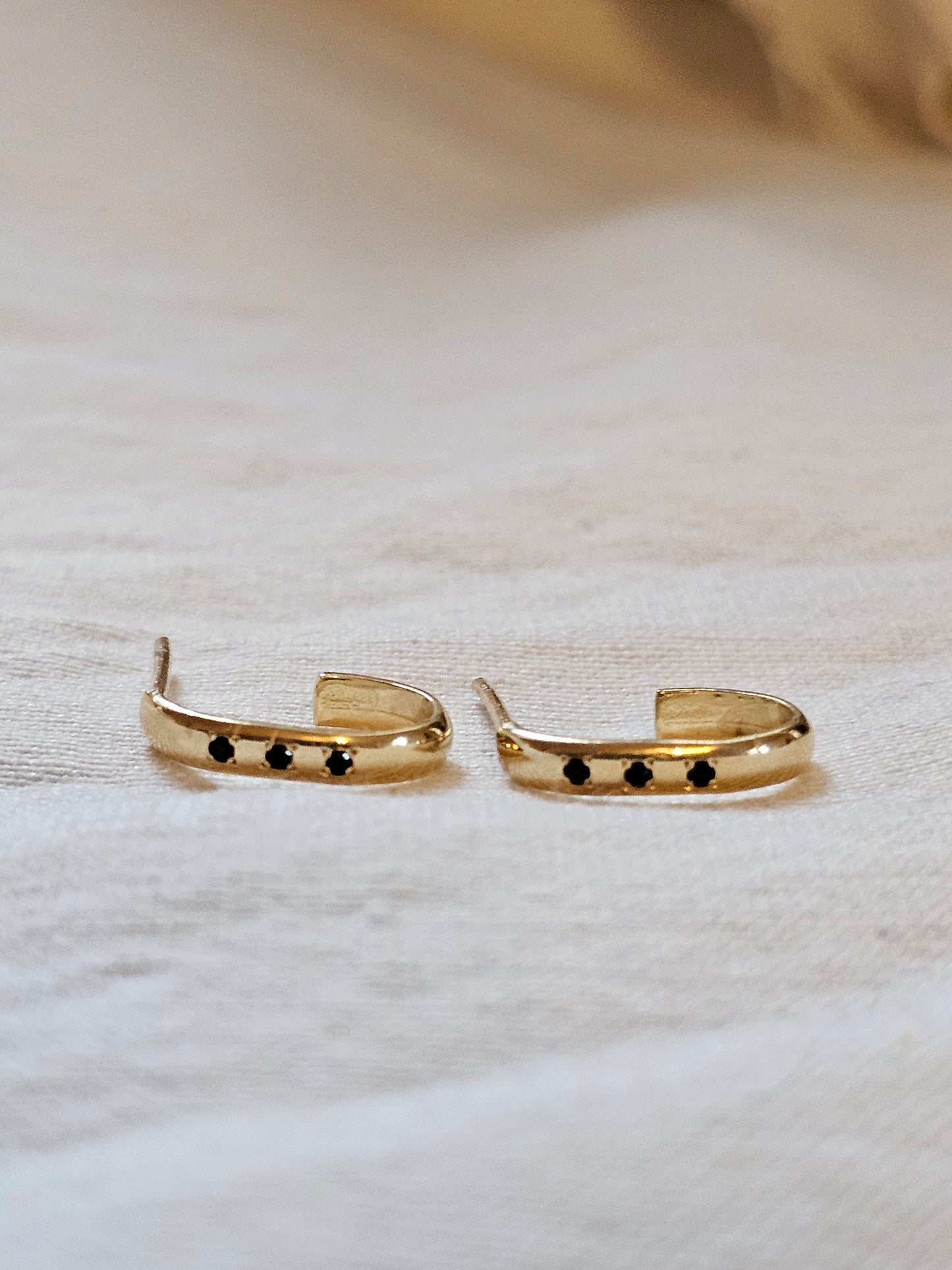 Oval Open Hoop Earrings Gold Plated