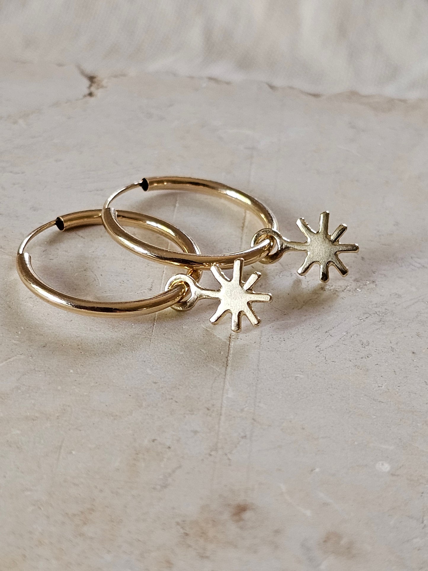 Sol Hoop Earrings 14K