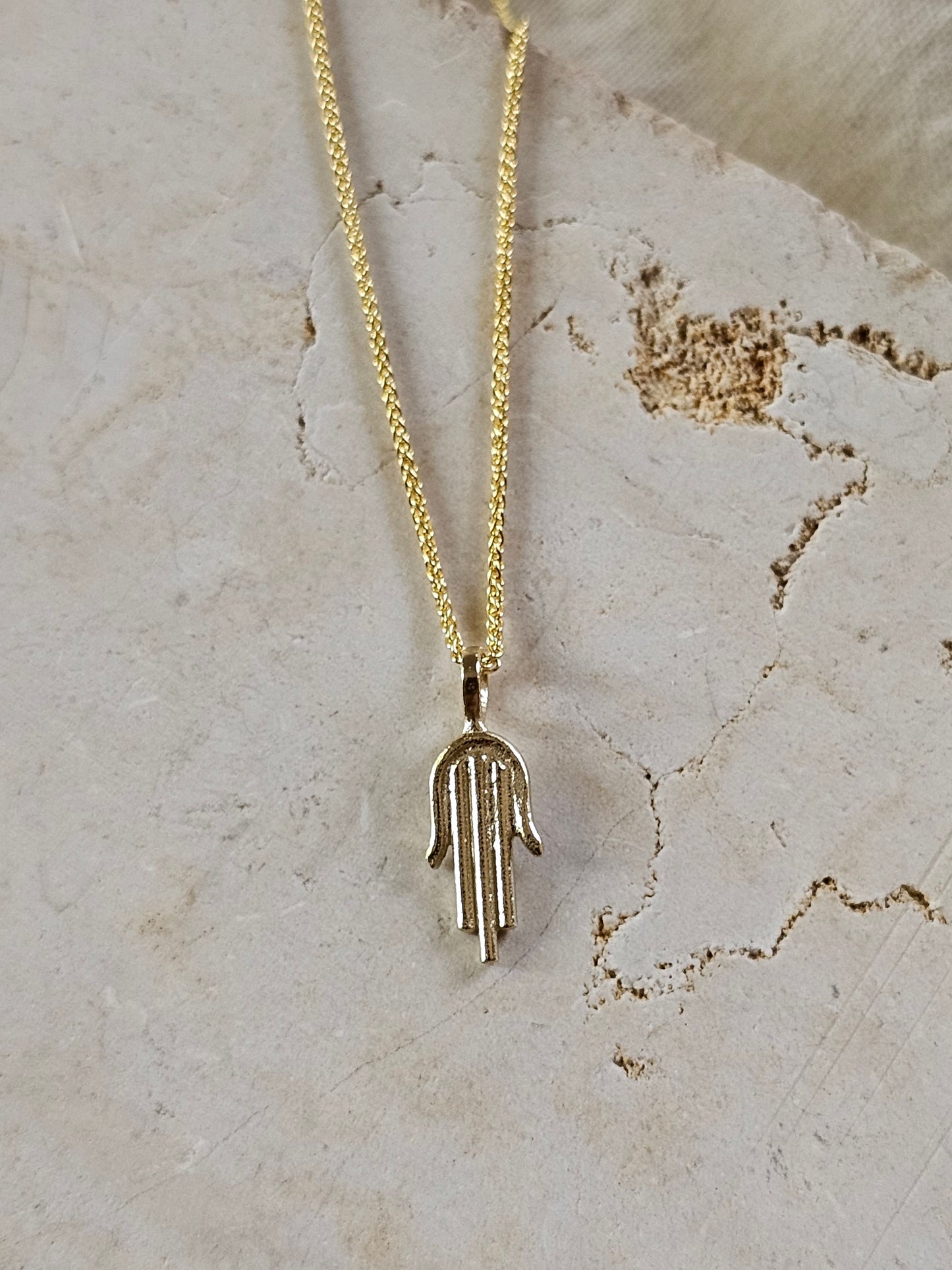 Hamsika Amulet Necklace Gold Plated