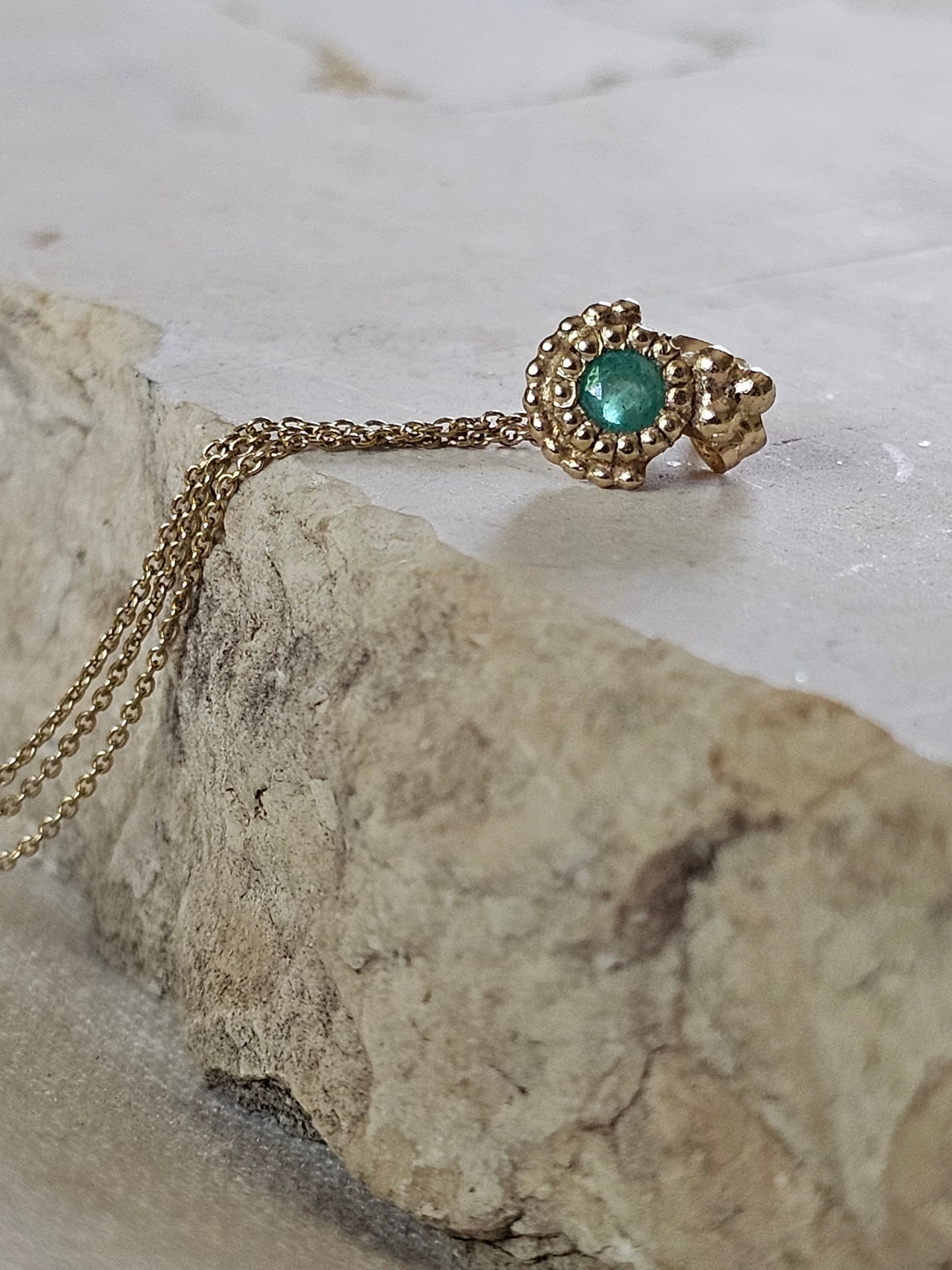 Owl Drop Earring 14K
