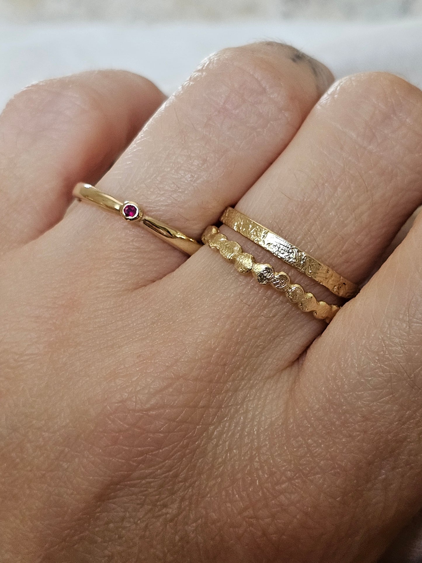 Delicate Tribal Ring 14K