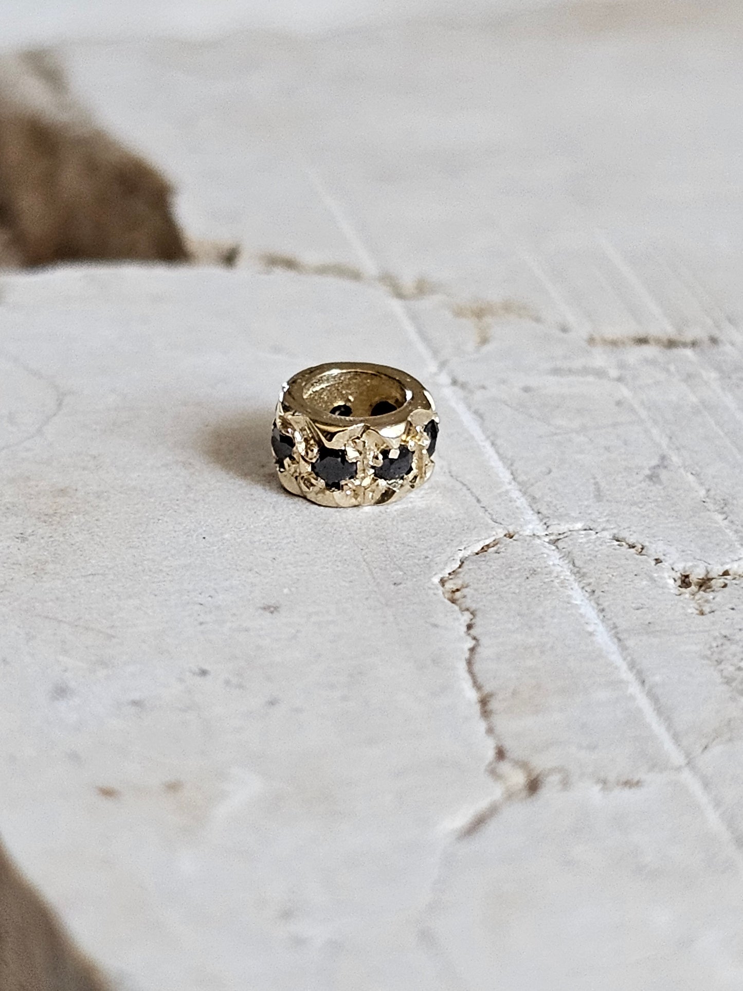 Ancient Bead Charm Necklace 14K