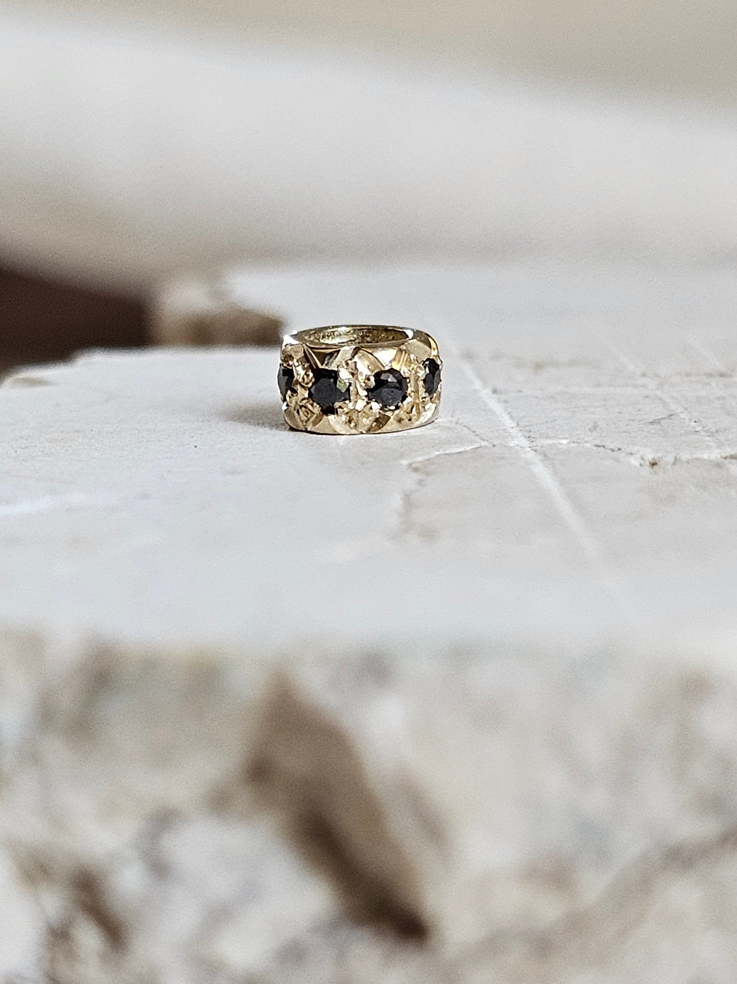 Ancient Bead Charm Necklace 14K