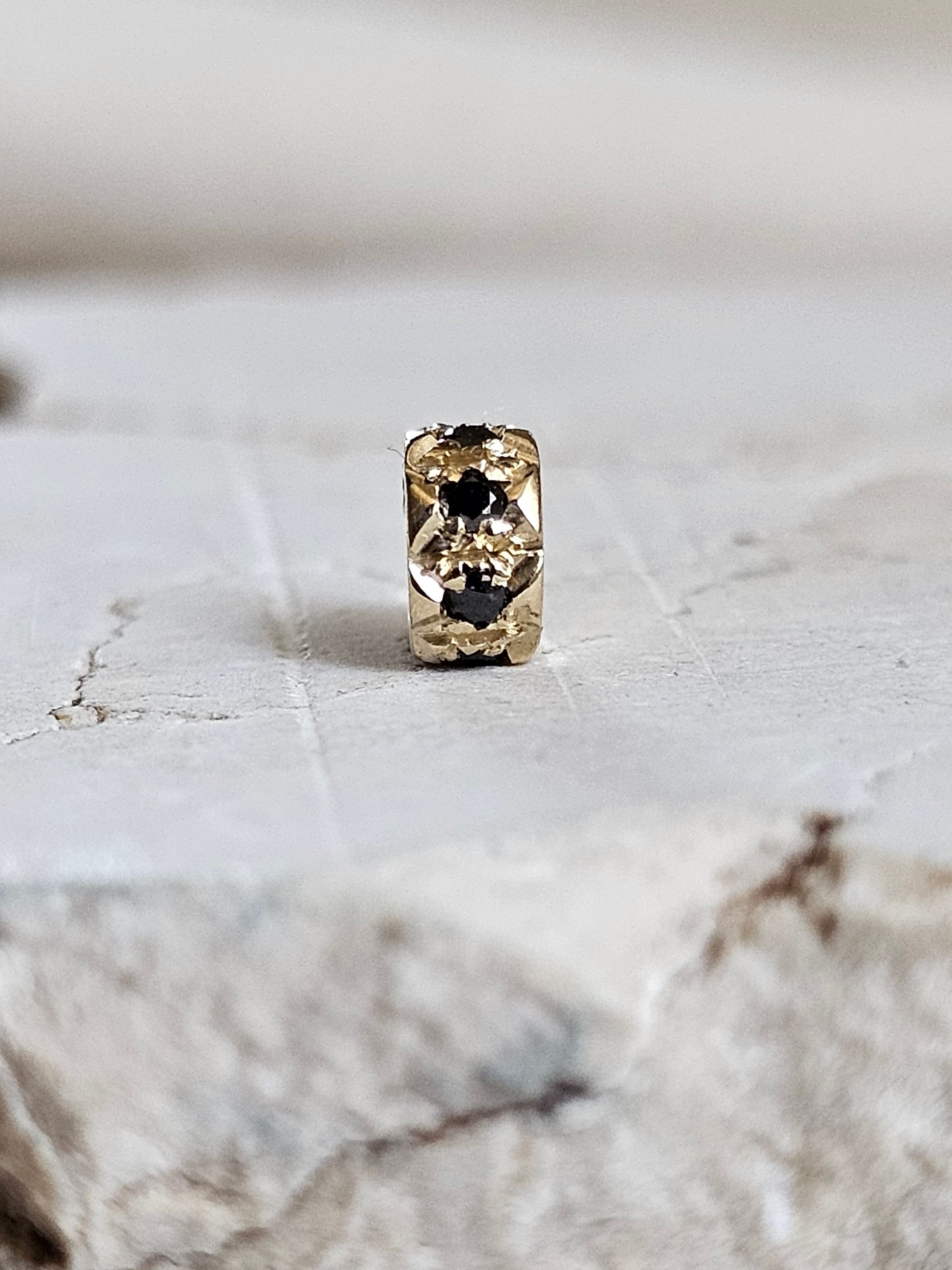 Ancient Bead Charm Necklace 14K