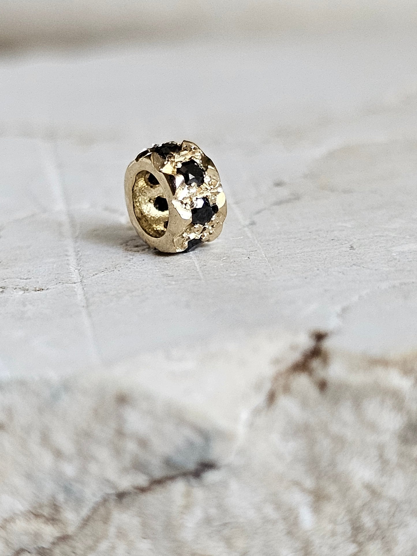 Ancient Bead Charm Necklace 14K