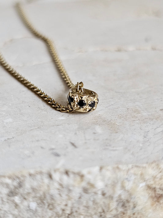 Ancient Bead Charm Necklace 14K