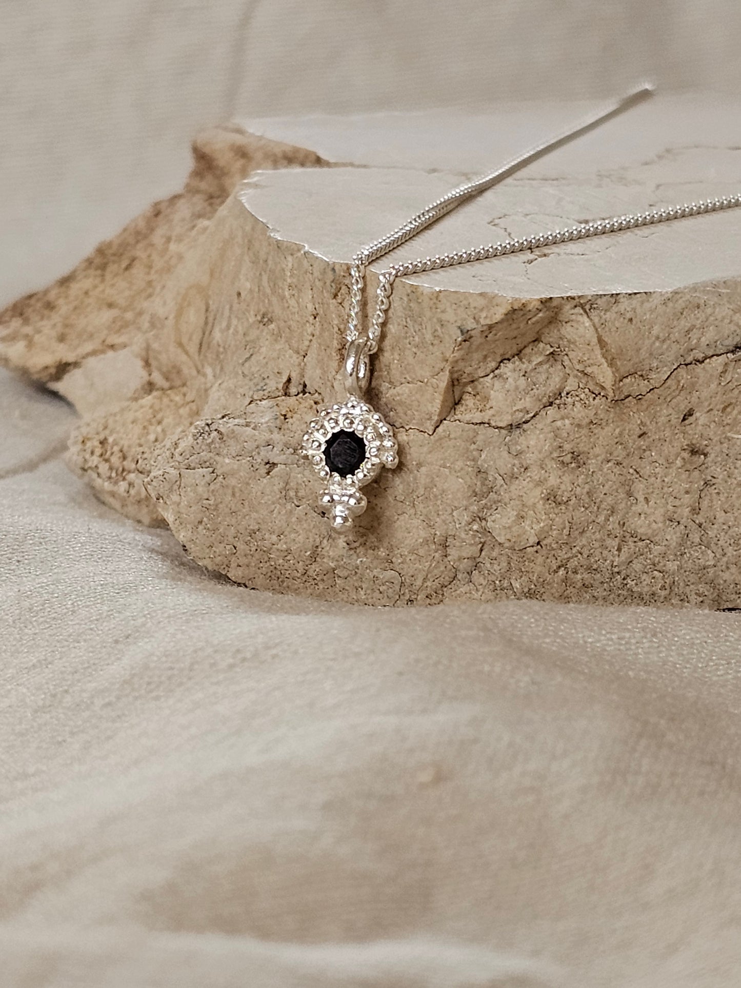 Owl Eye Necklace Silver