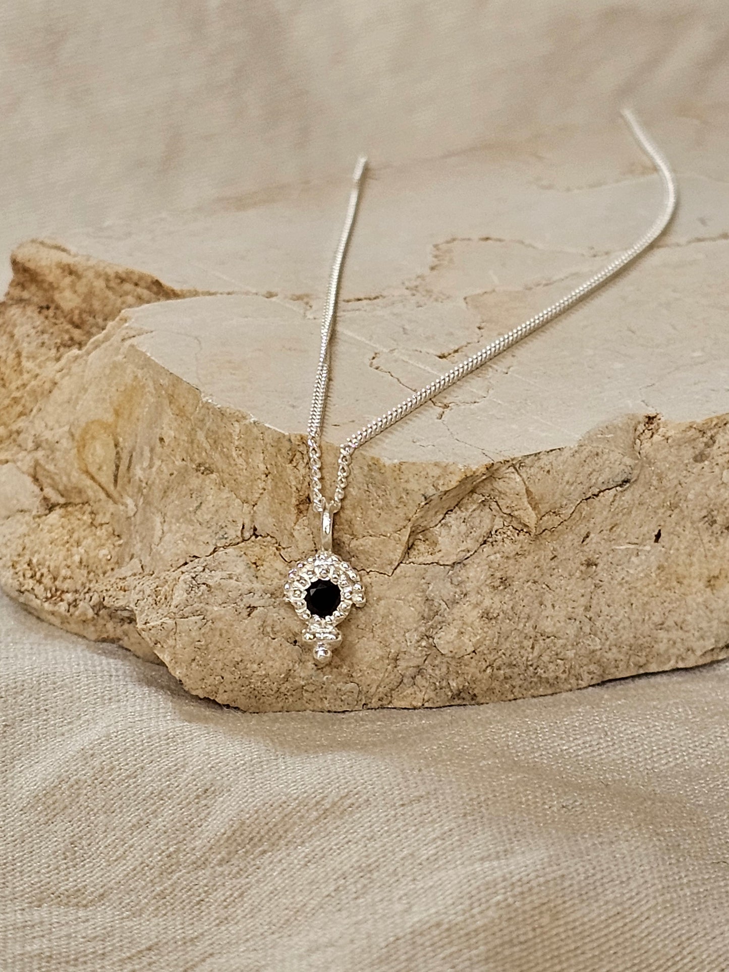 Owl Eye Necklace Silver