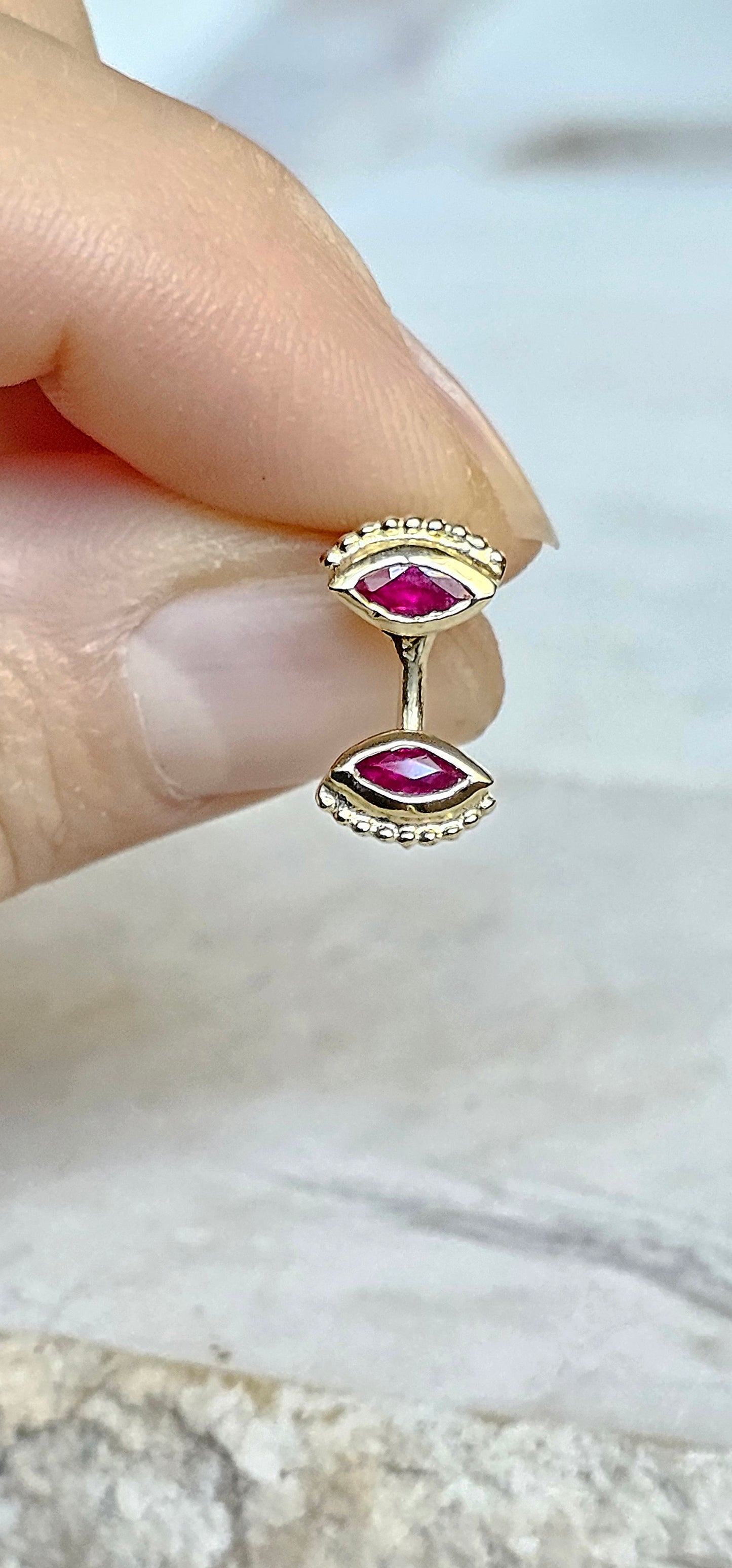 Ruby Double Eye 14K