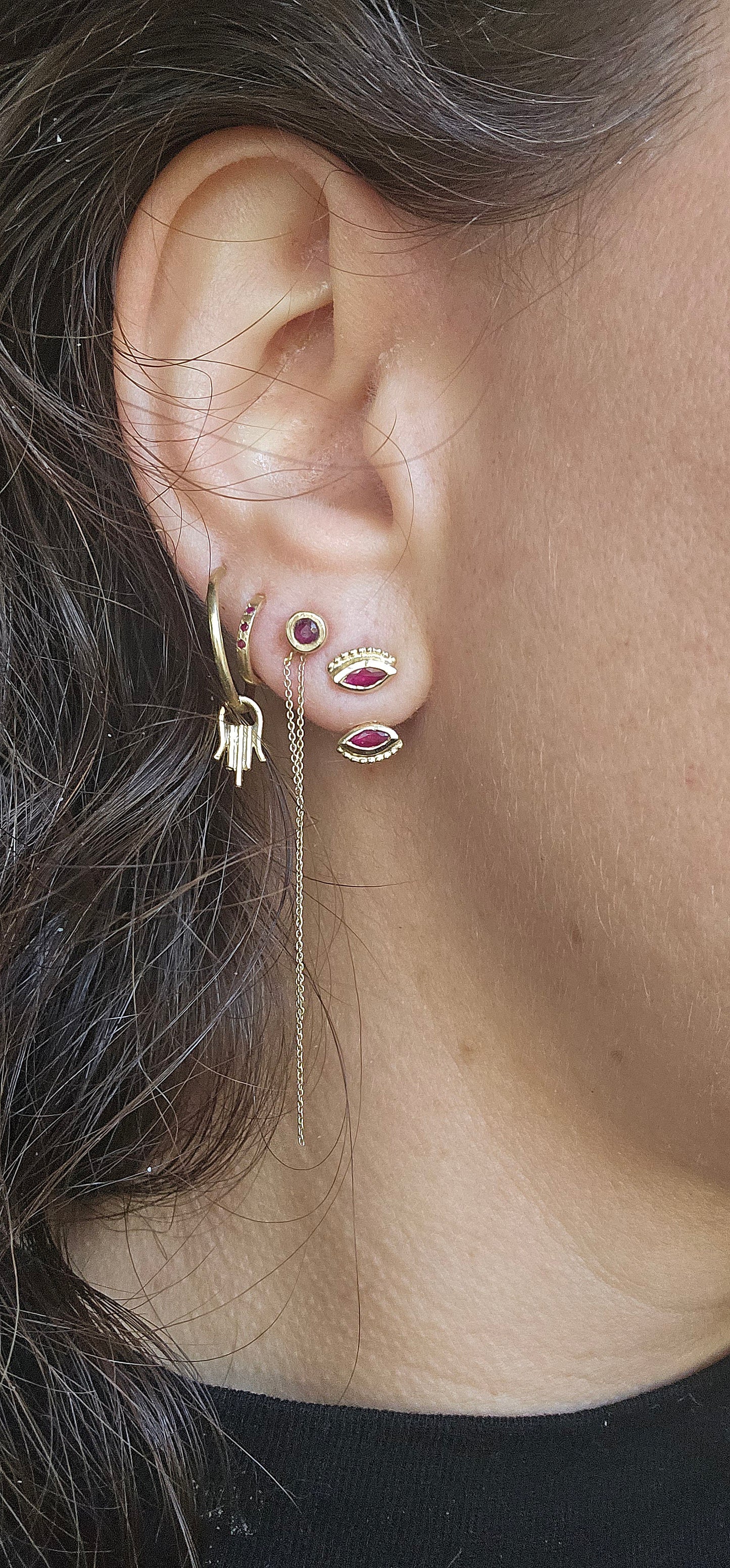 Ruby Double Eye 14K