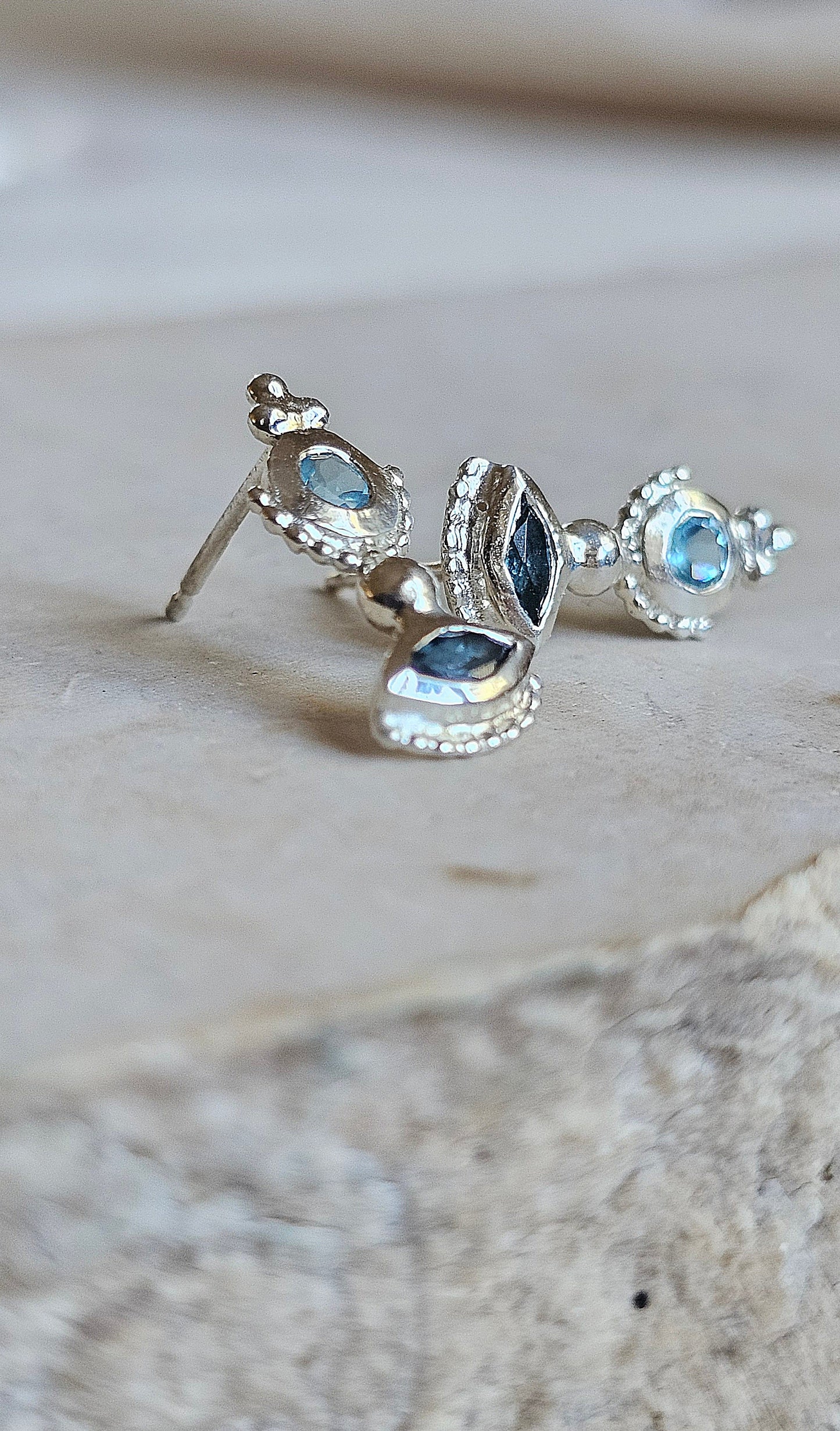 Temple Studs Silver