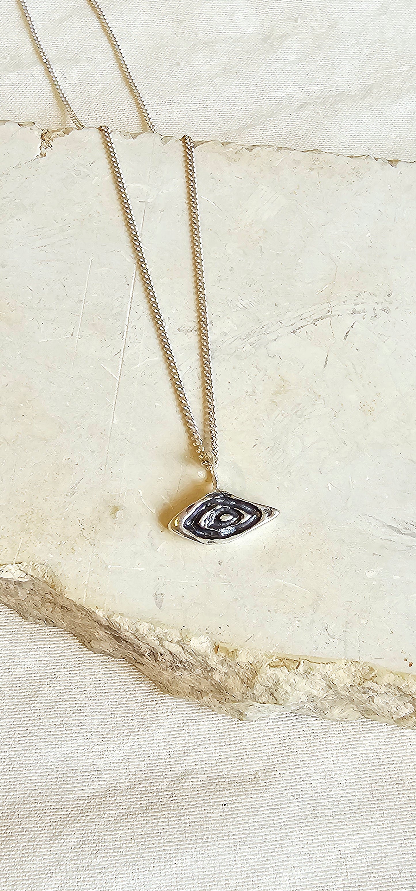 Ethnic Eye Amulet Silver