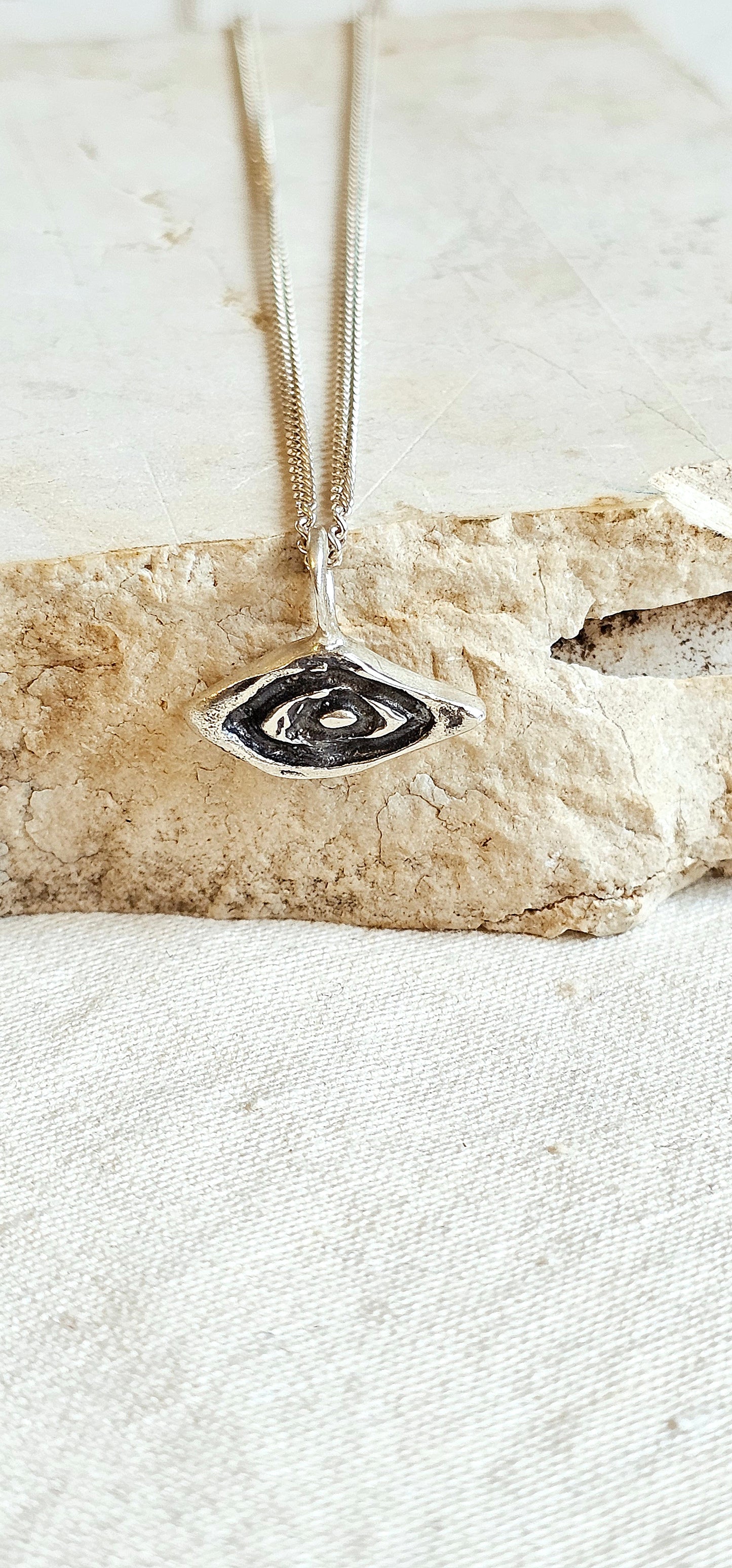 Ethnic Eye Amulet Silver