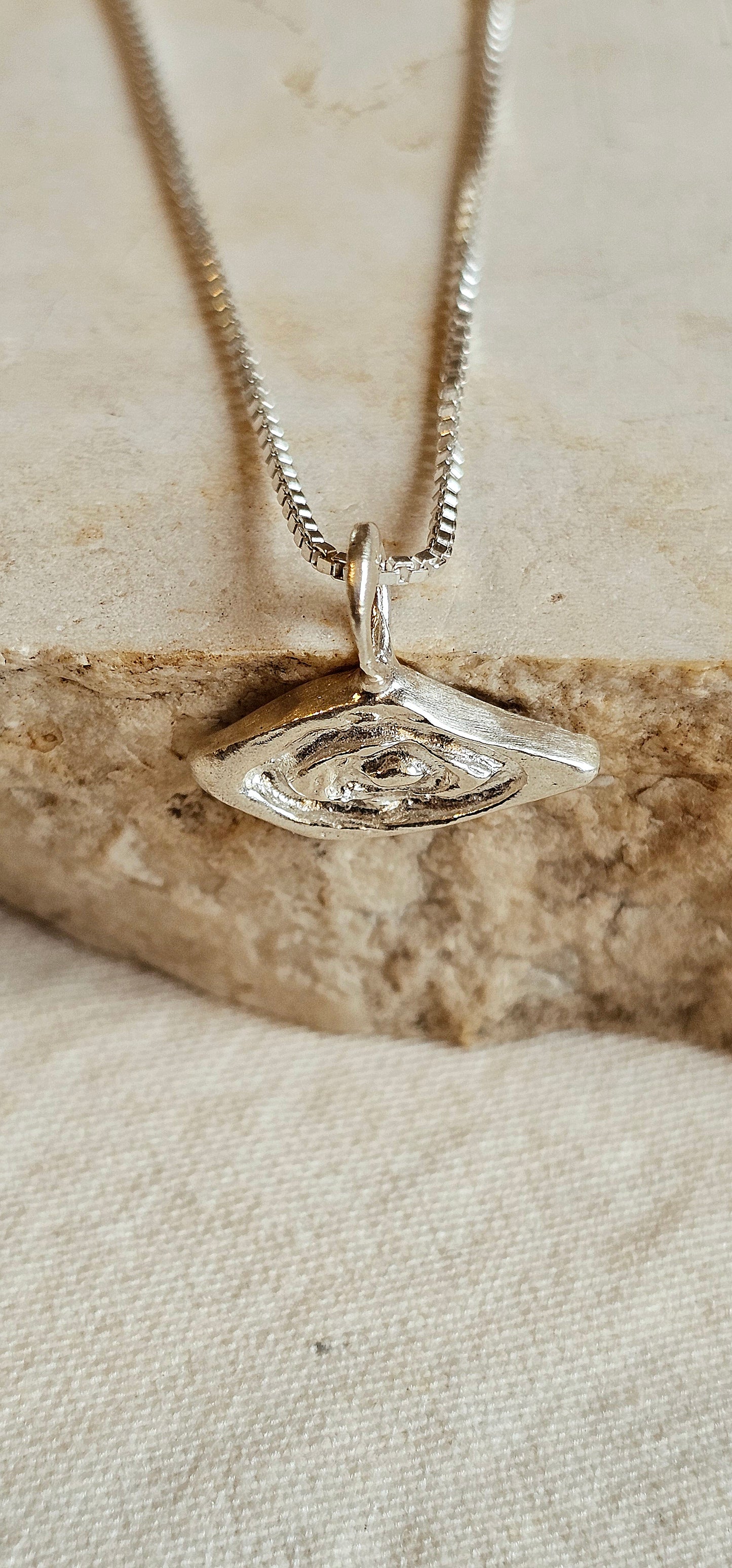 Ethnic Eye Amulet Silver